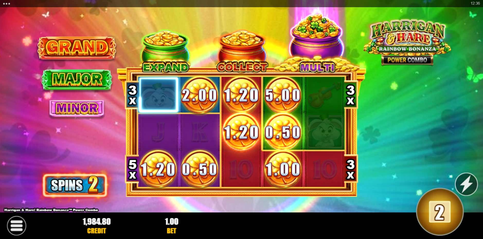 Harrigan & Hare Rainbow Bonanza Power Combo slot