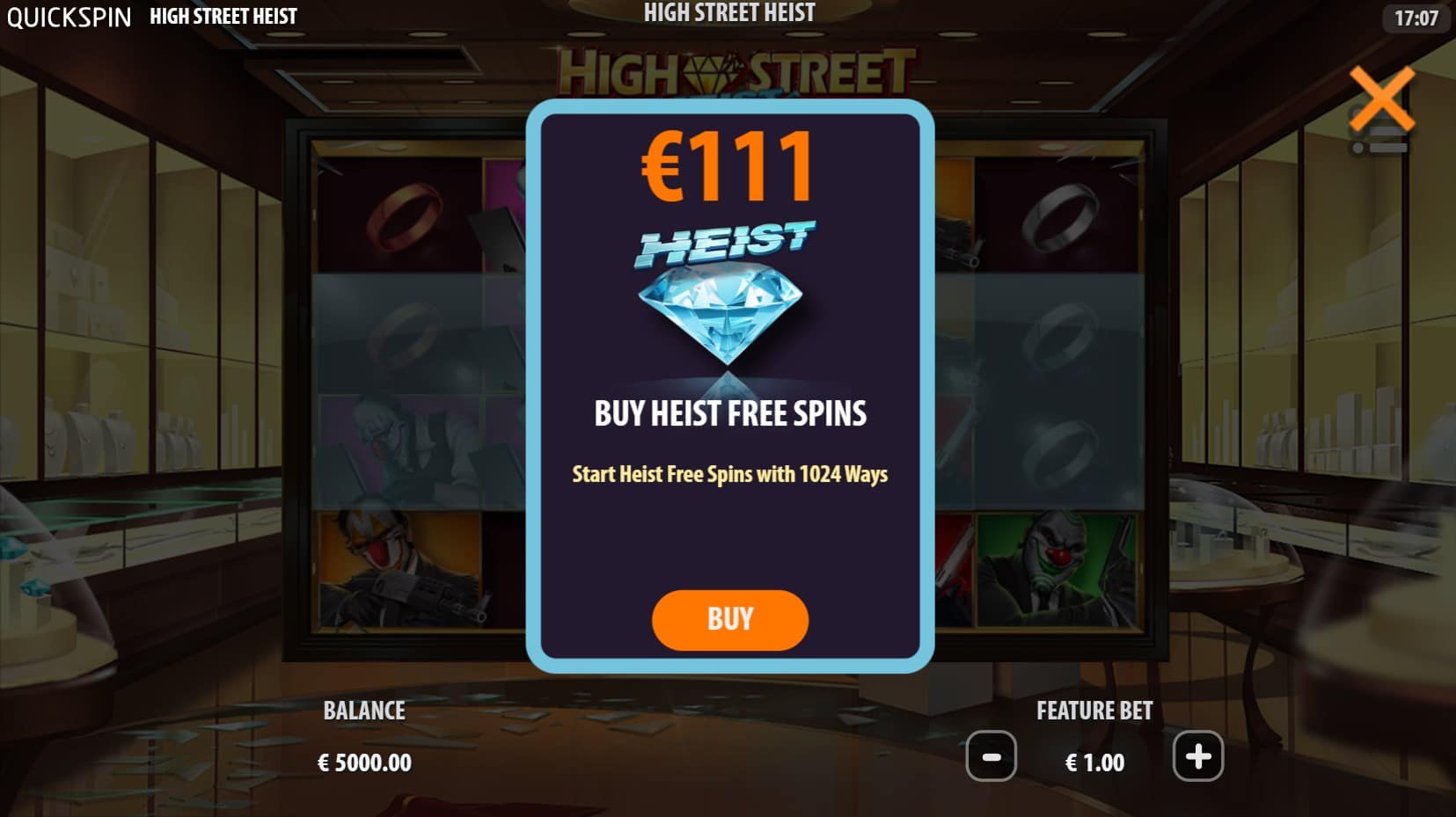 Highstreet Heist slot