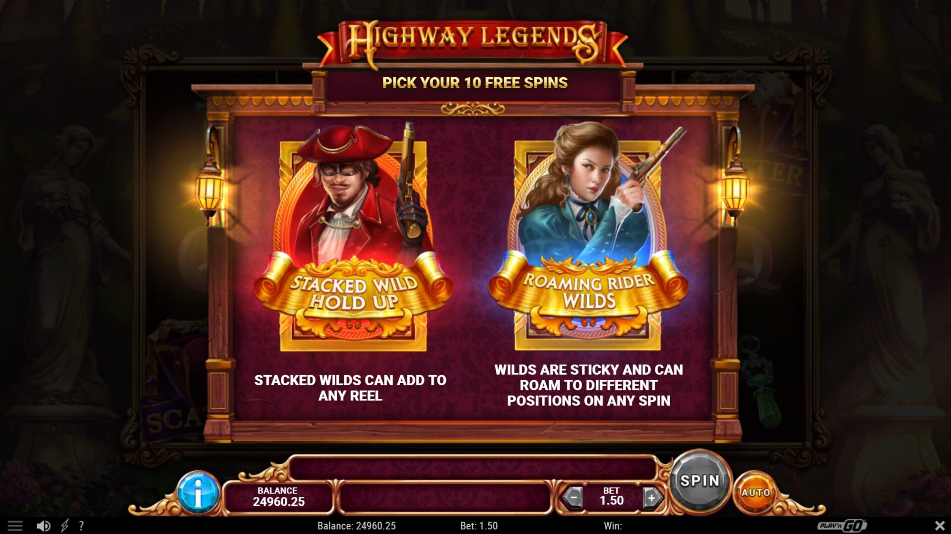 Highway Legends Slot: Free Spins Feature Selection