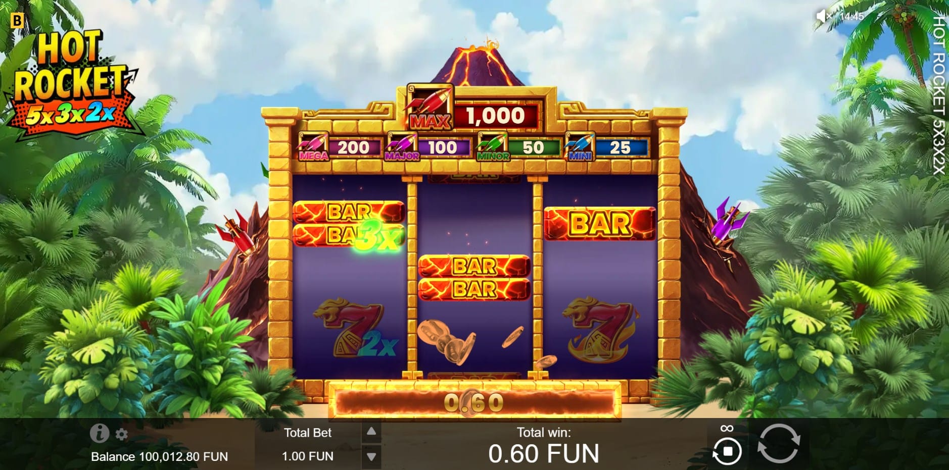 Hot Rocket 5x 3x 2x slot