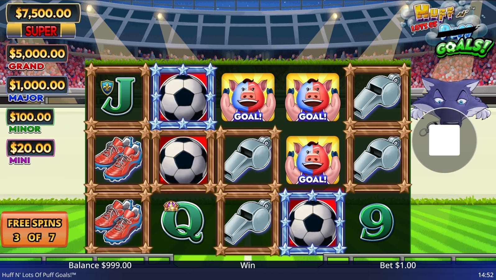 Huff N' Lots of Goals slot
