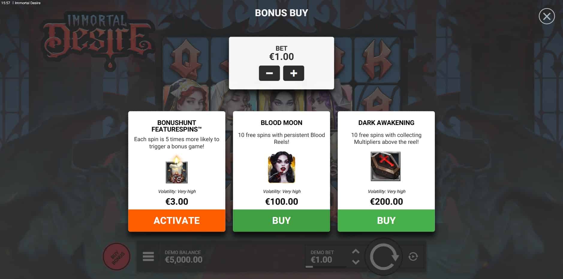 Immortal Desire slot