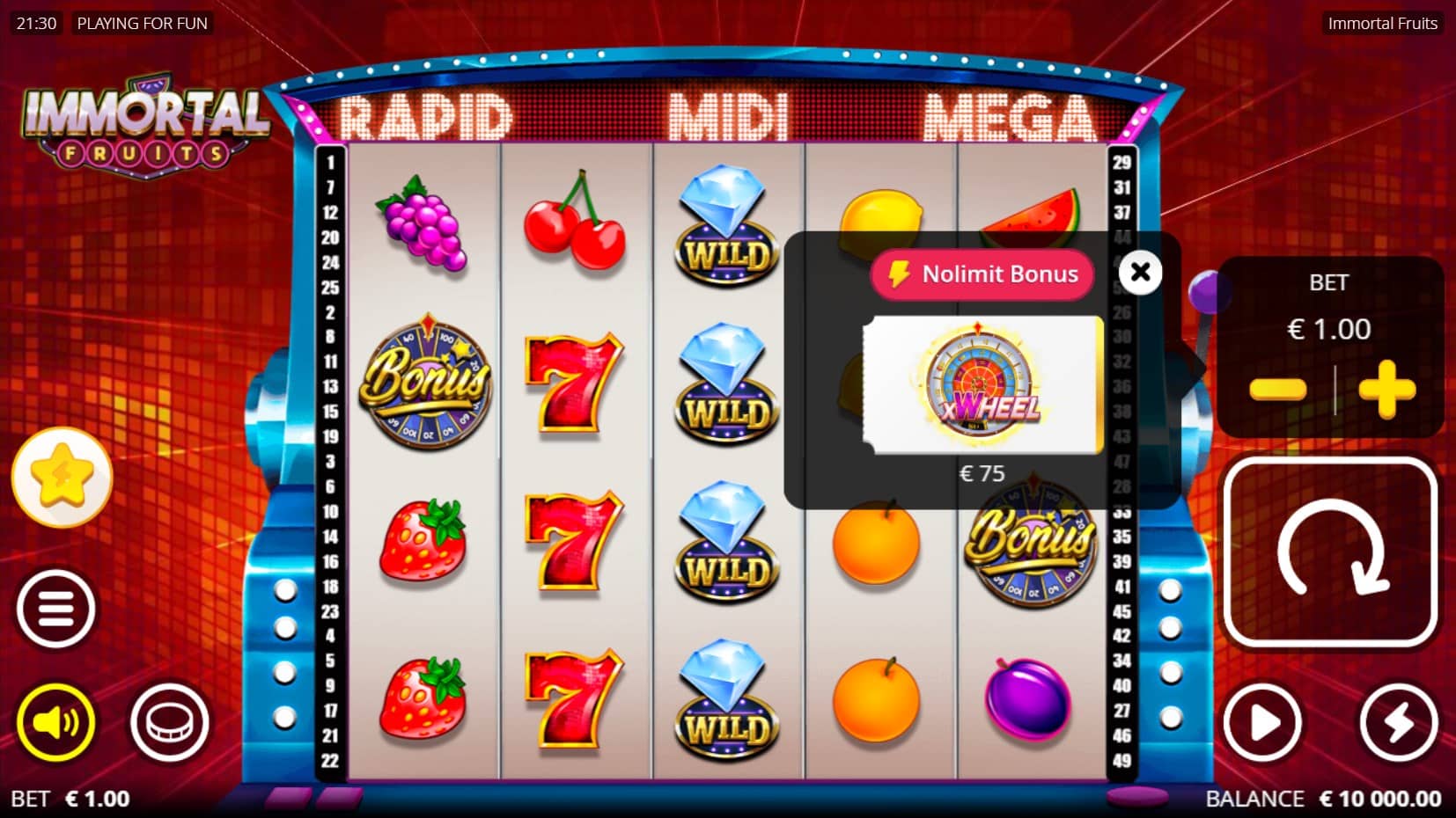Immortal Fruits slot