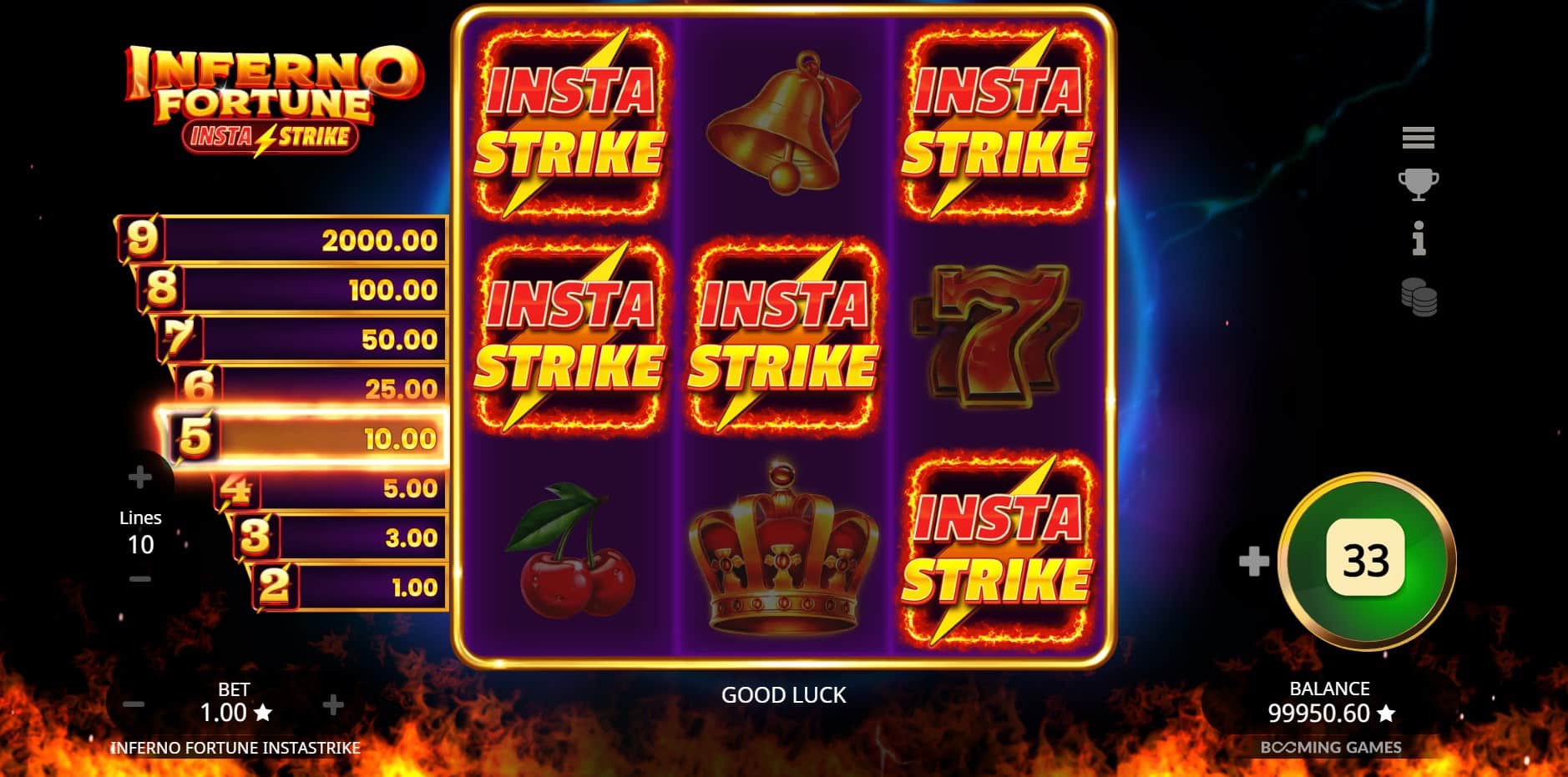 Inferno Fortune Insta Strike slot
