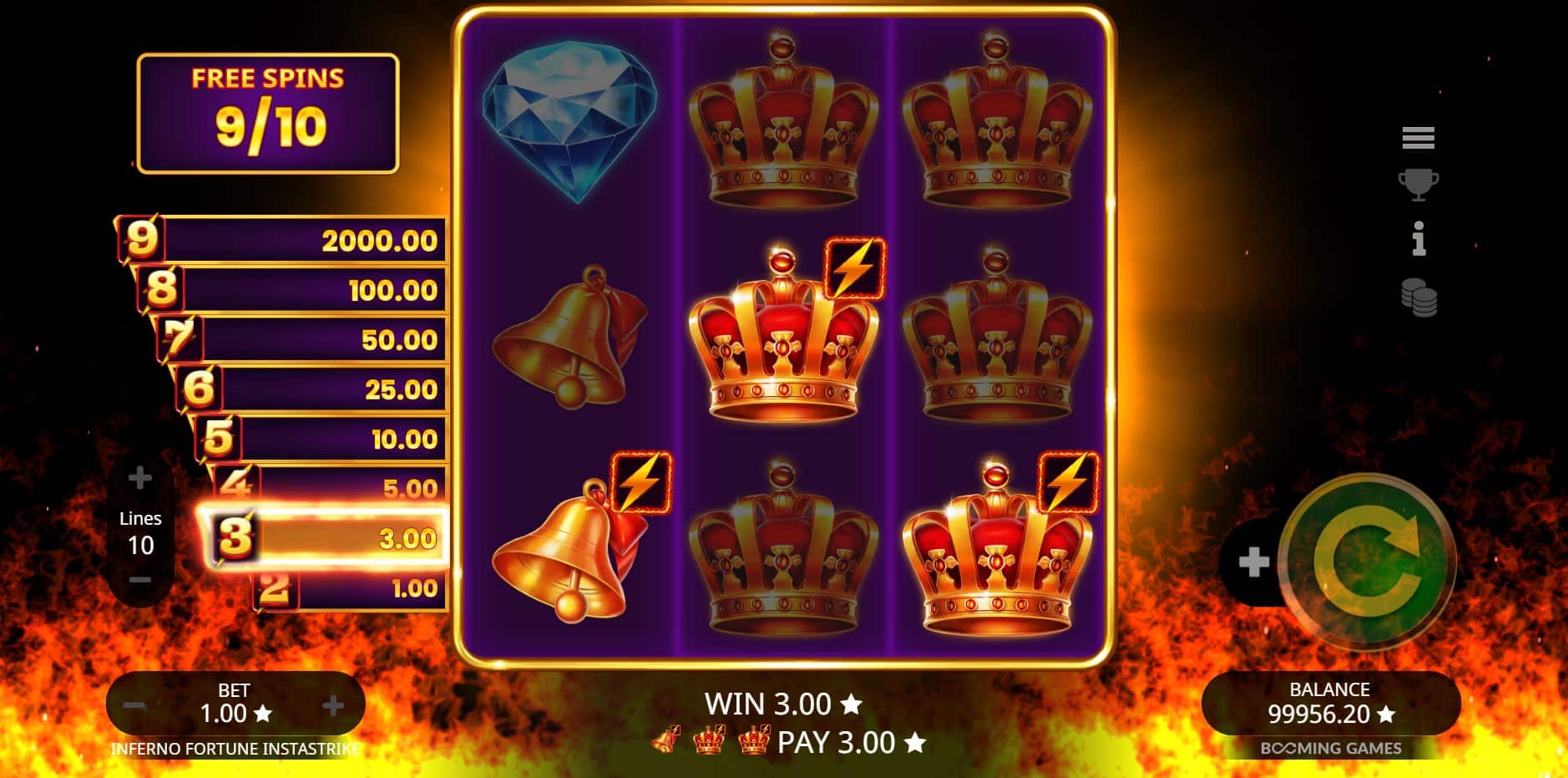 Inferno Fortune Insta Strike slot
