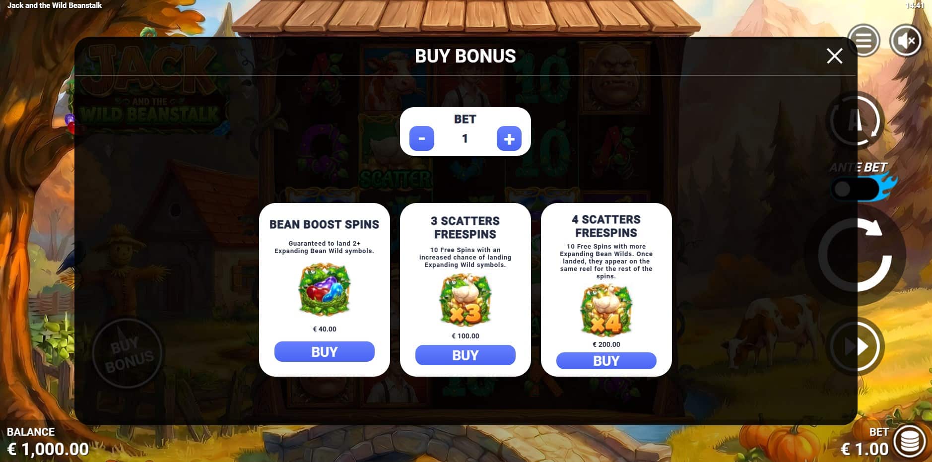 Jack and the Wild Beanstalk slot