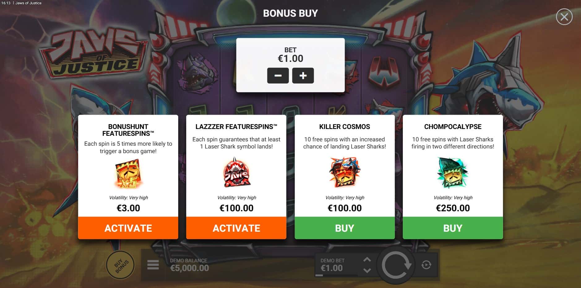 Jaws of Justice slot