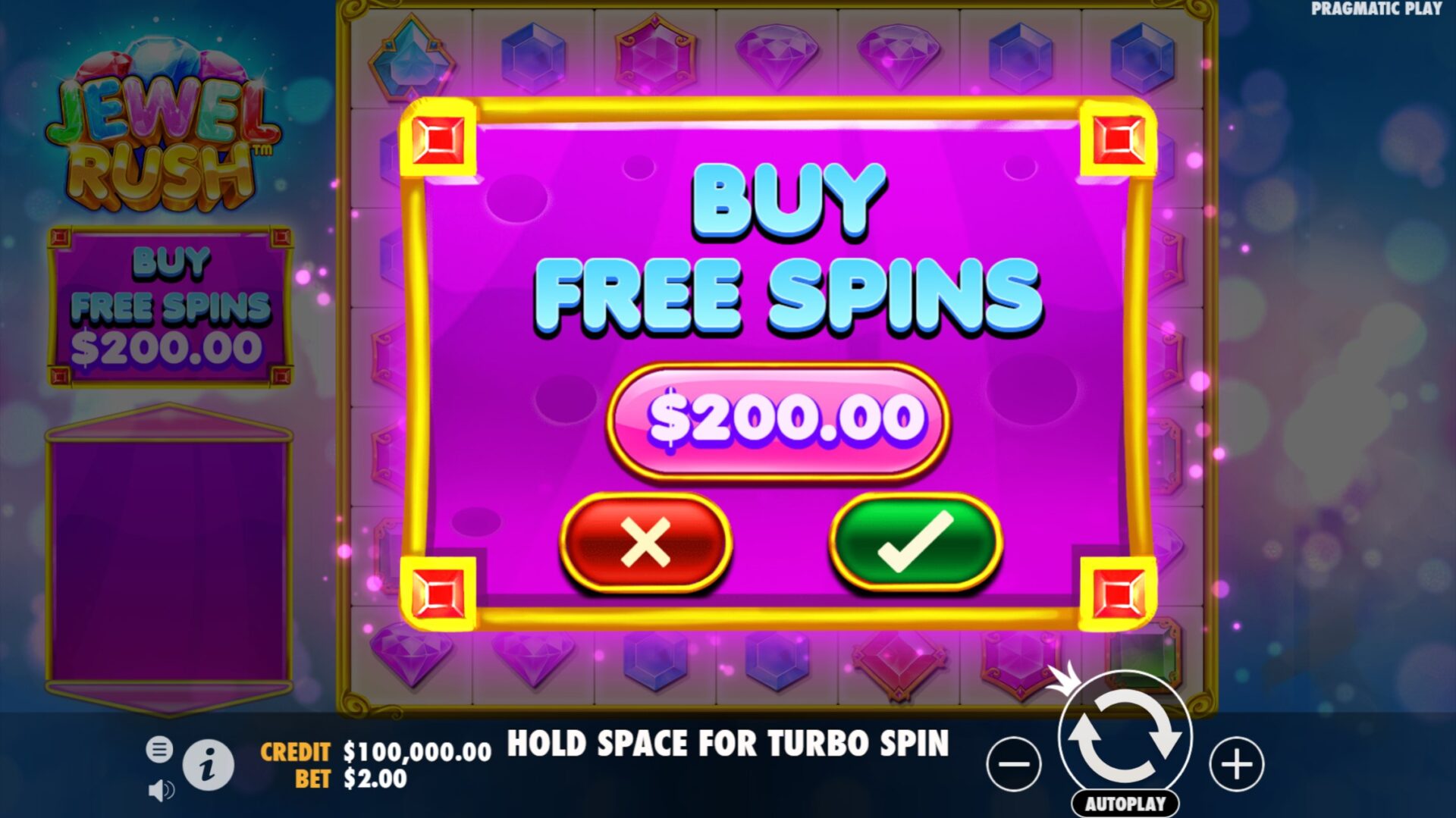 Jewel Rush Slot - Bonus Buy Option
