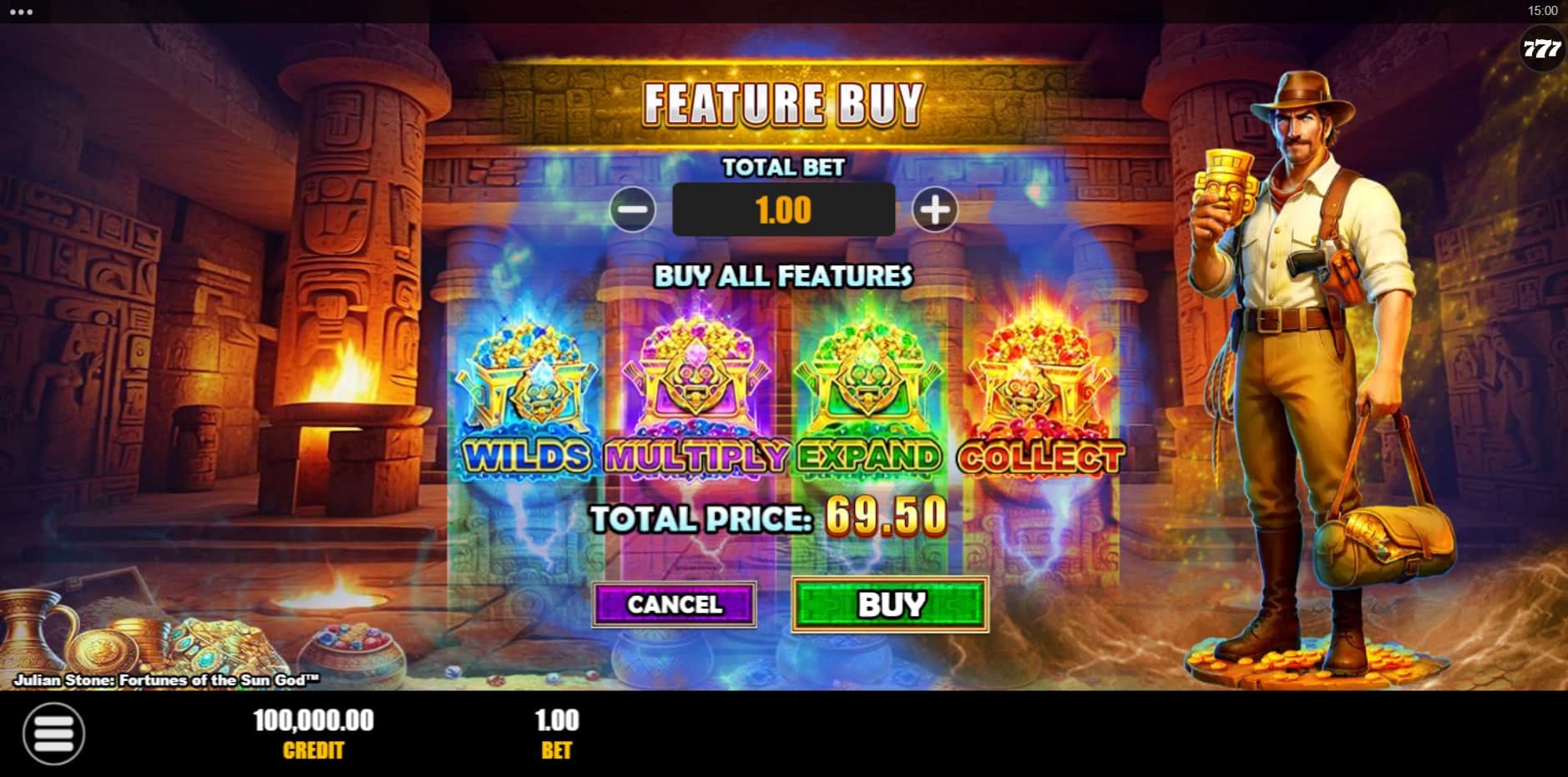 Julian Stone: Fortunes of the Sun God slot