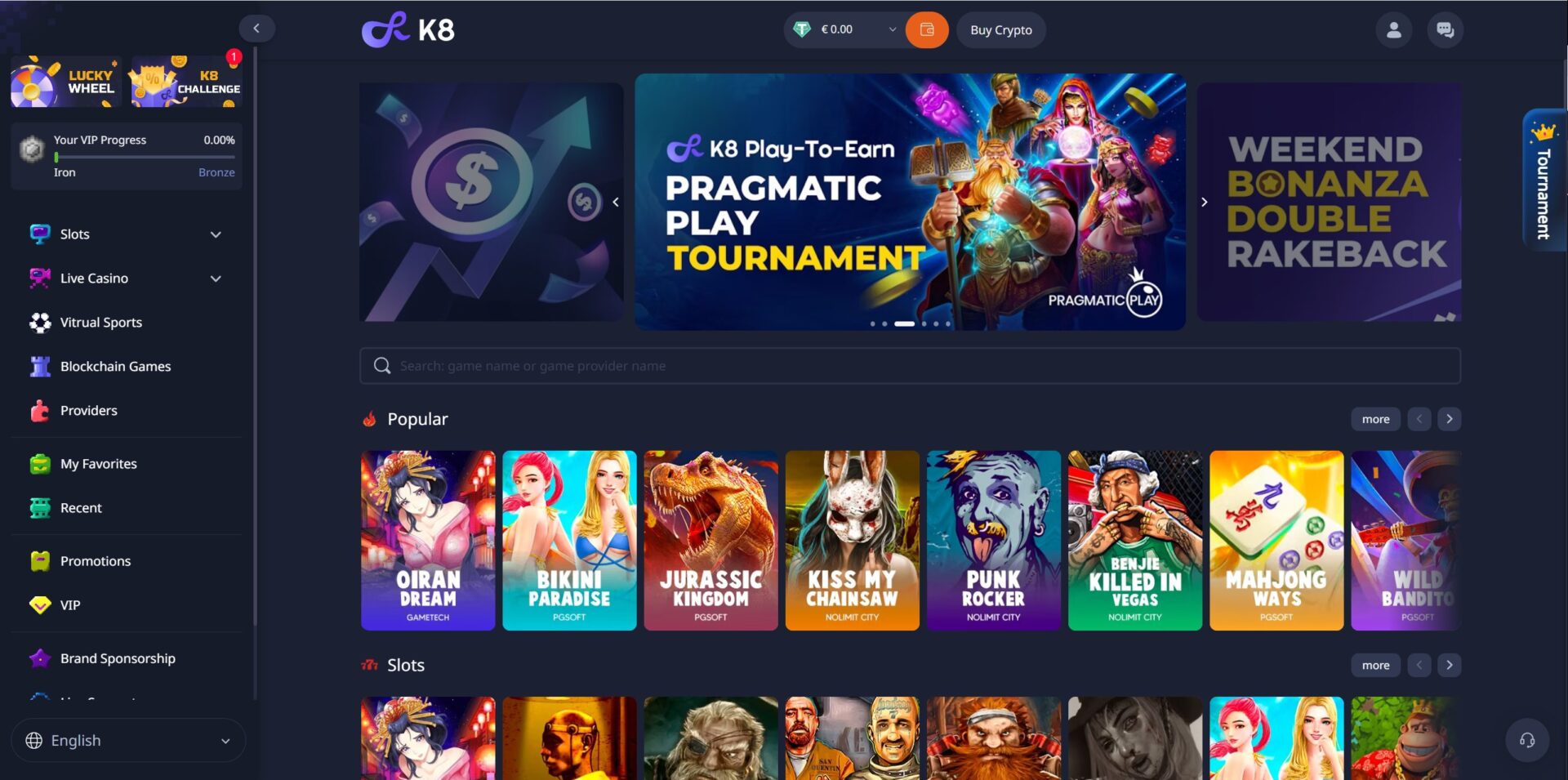 K8 Casino Website