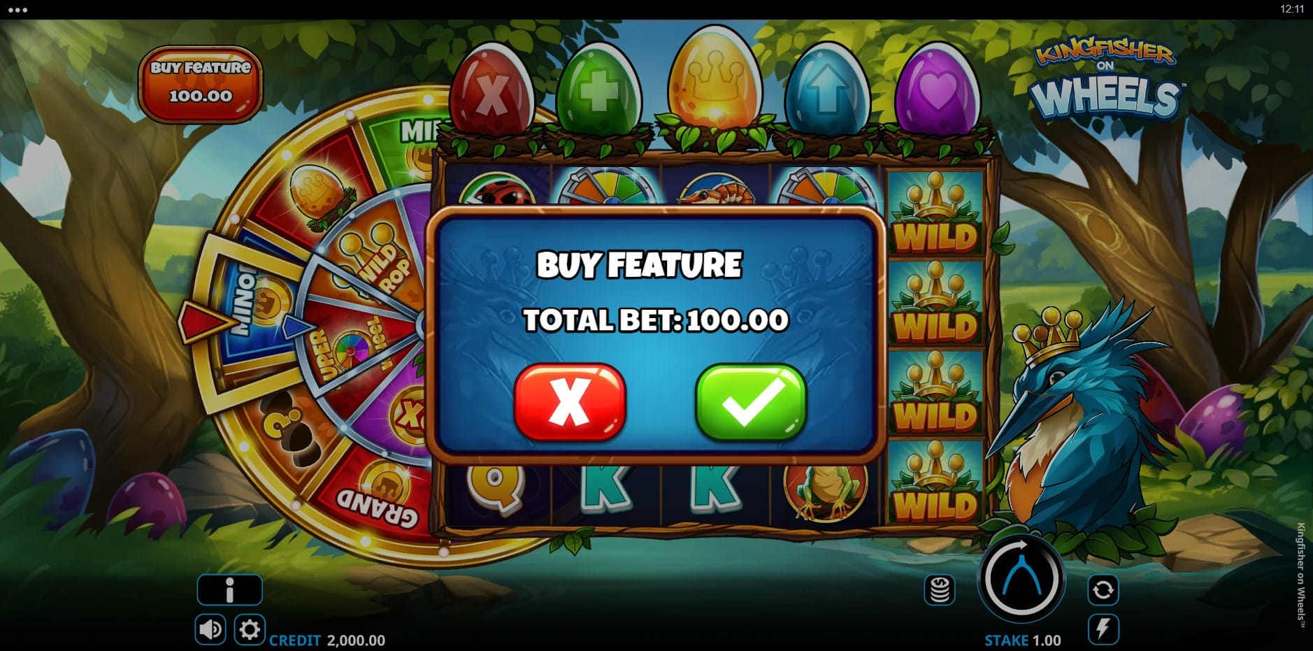 Kingfisher on Wheels slot