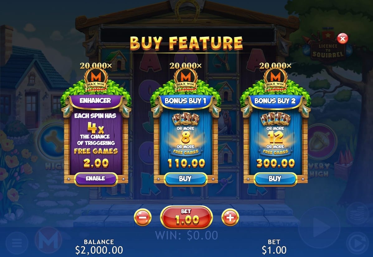 Licence to Squirrel slot