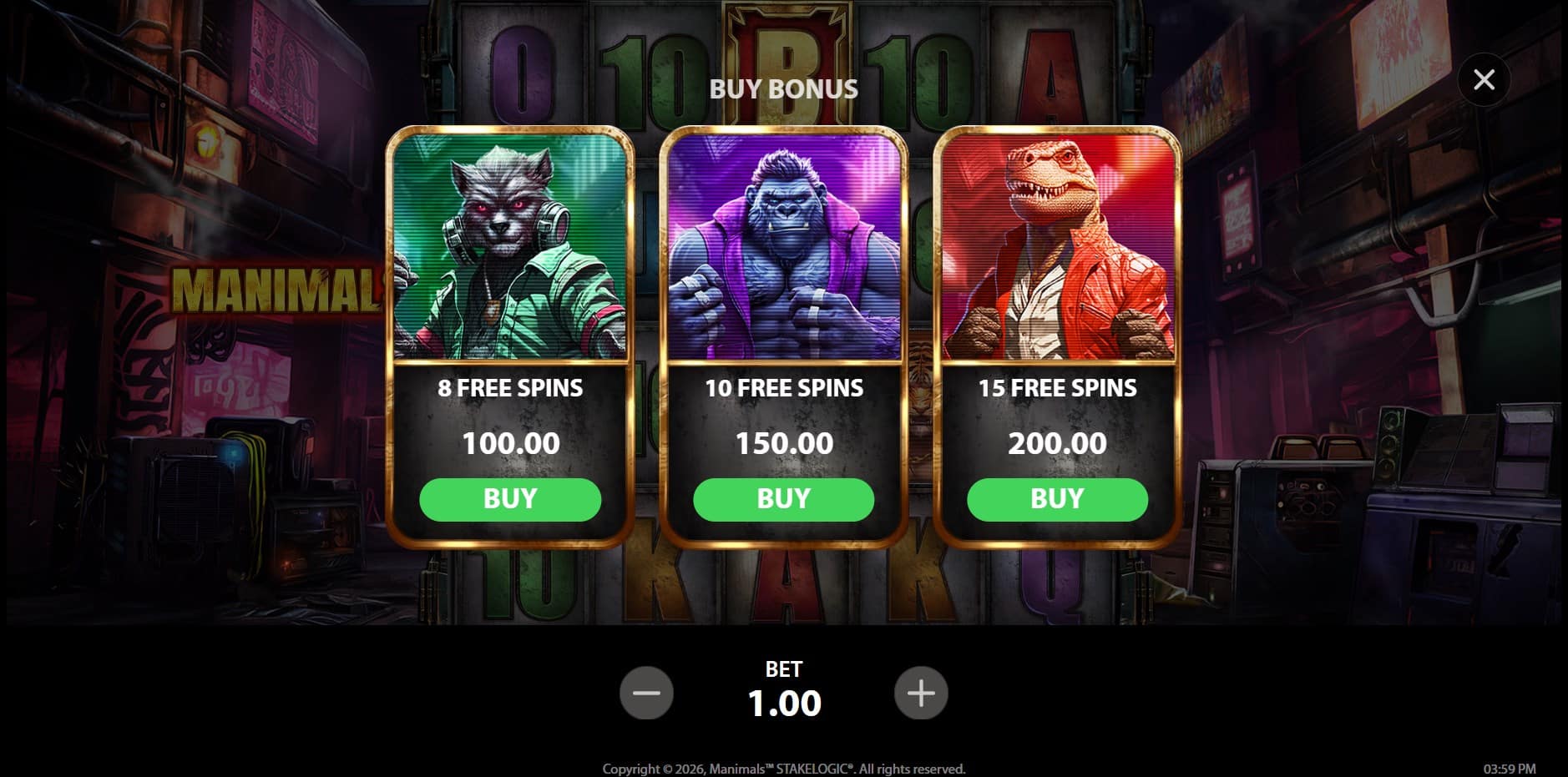 Manimals slot