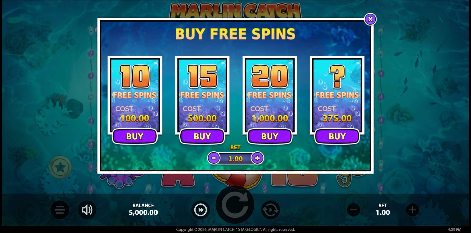 Marlin Catch slot