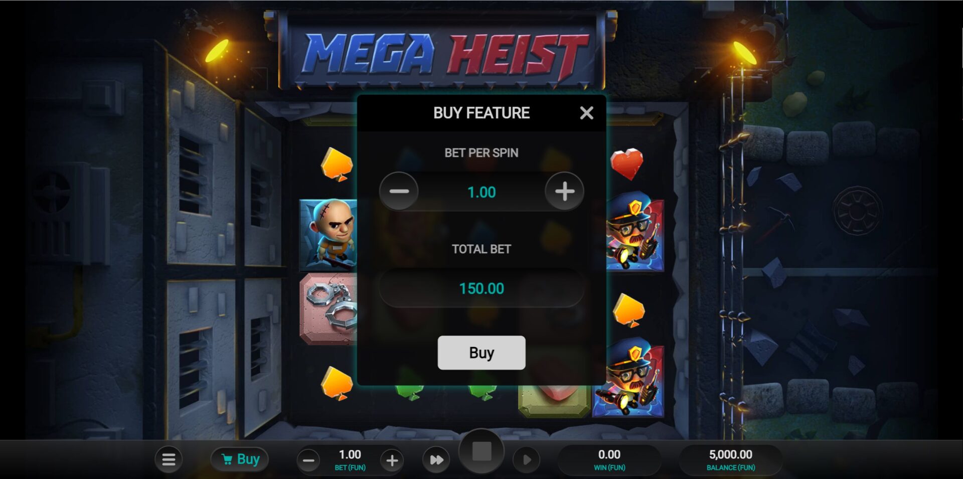 Mega Heist Slot - Bonus Buy Option