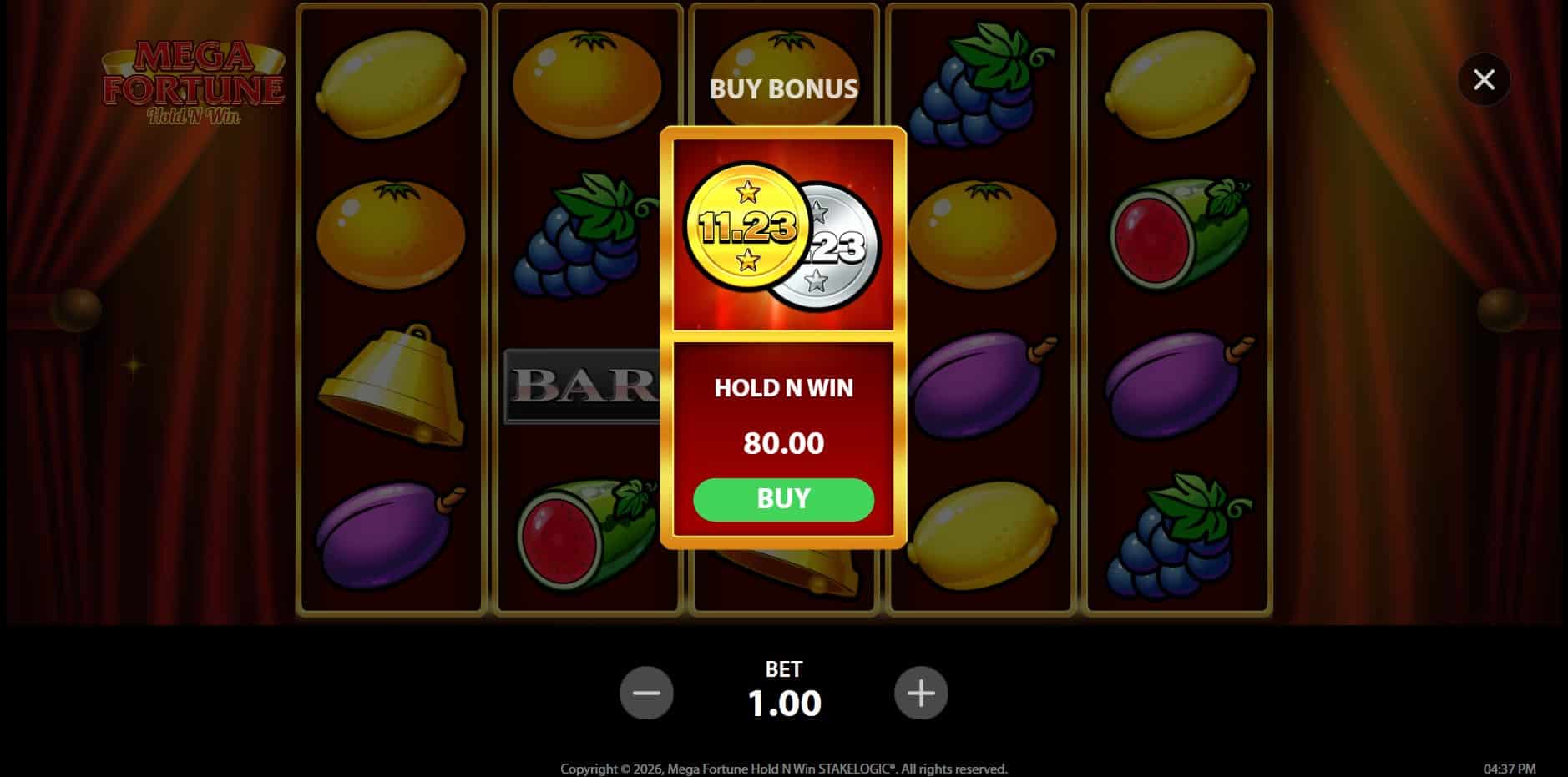 Mega Fortune Hold 'N Win slot