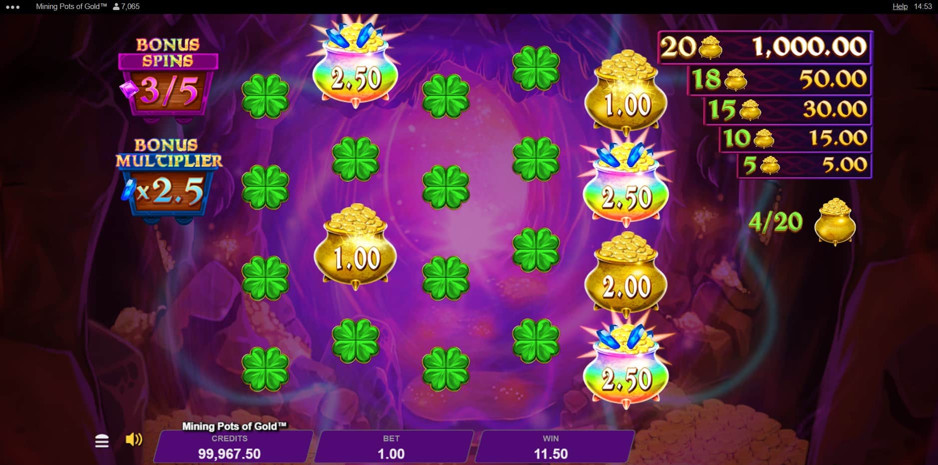 Mining Pots of Gold slot