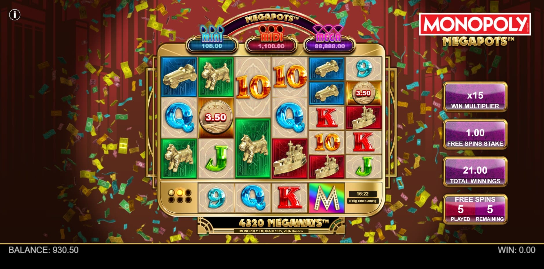 Monopoly Megapots slot