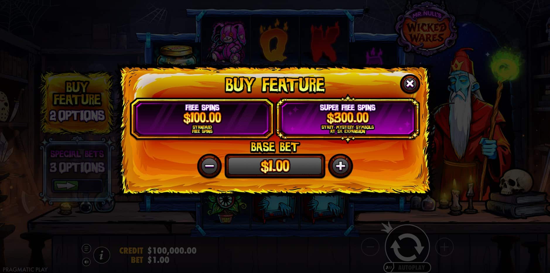 Mr. Null's Wicked Wares slot