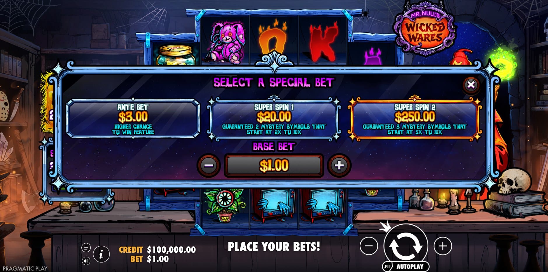 Mr. Null's Wicked Wares slot