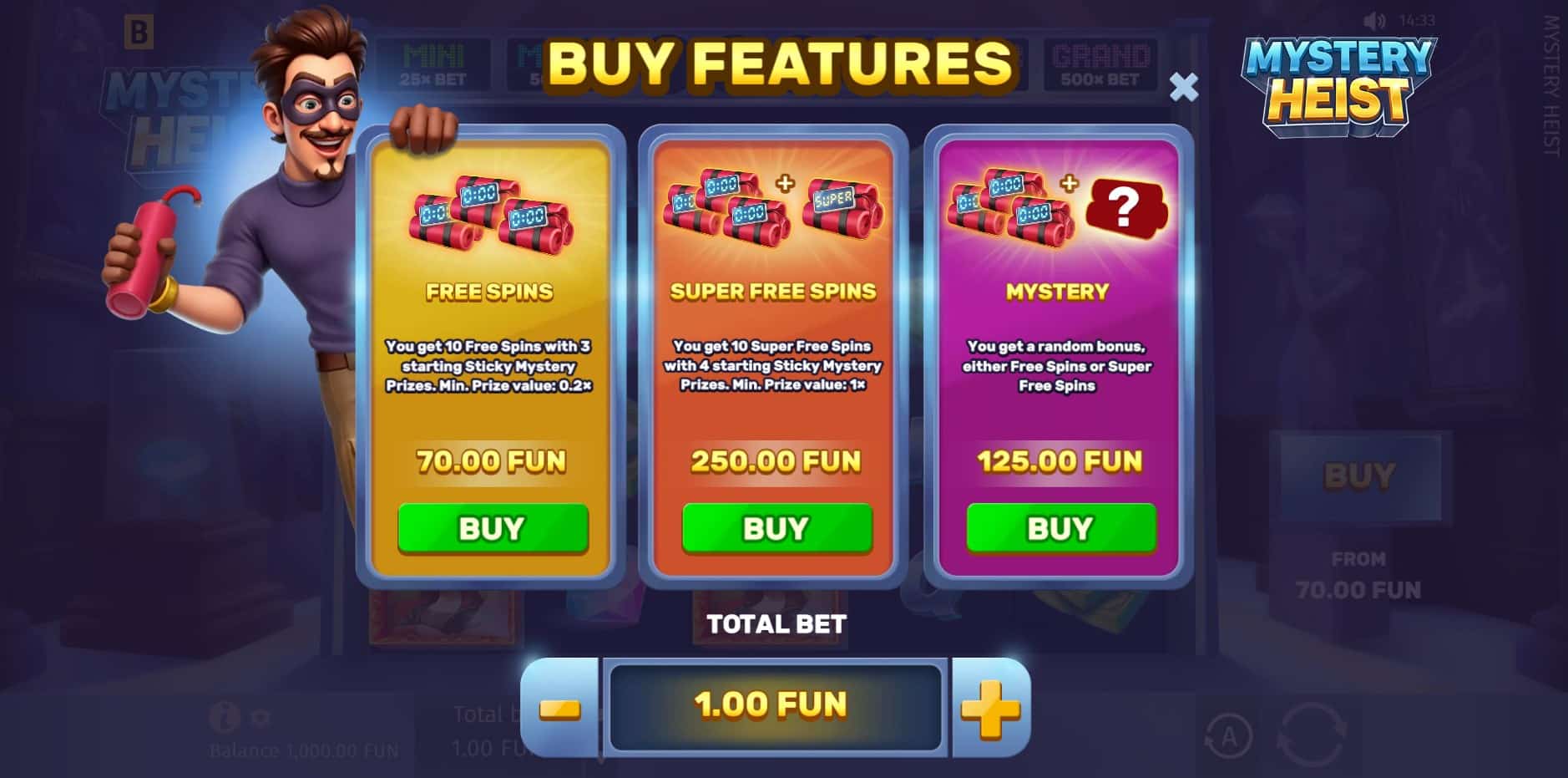 Mystery Heist slot