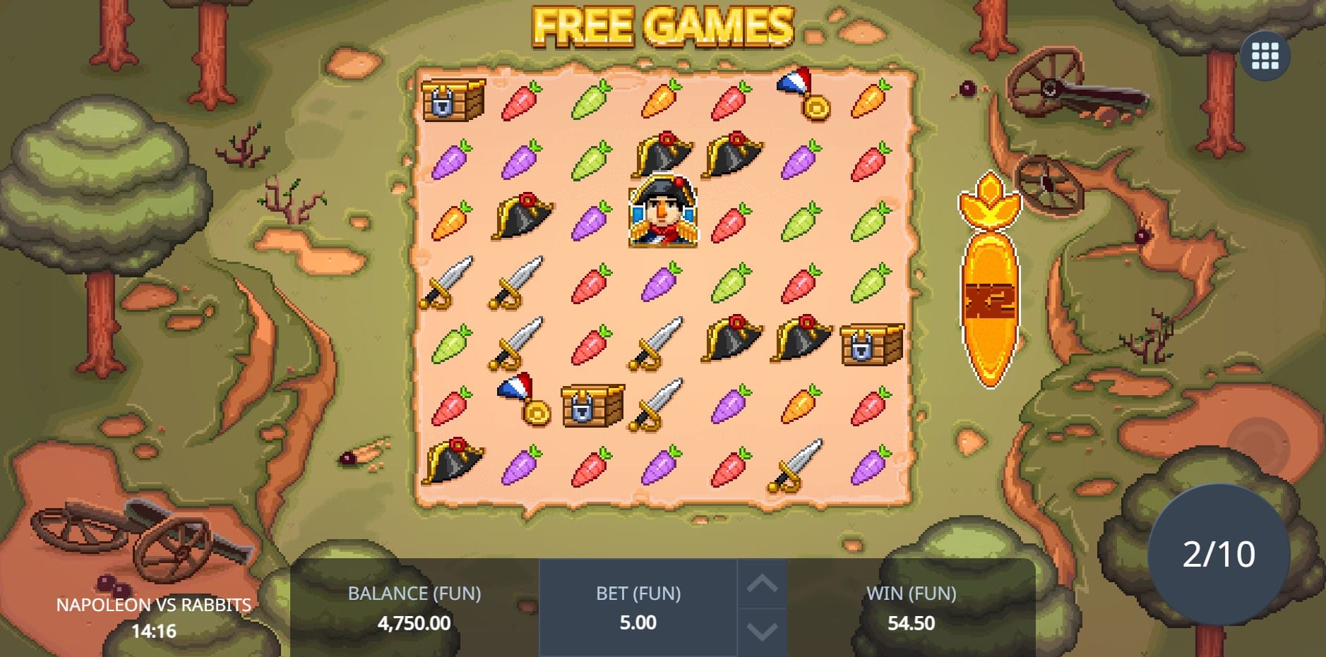 Napoleon vs Rabbits slot