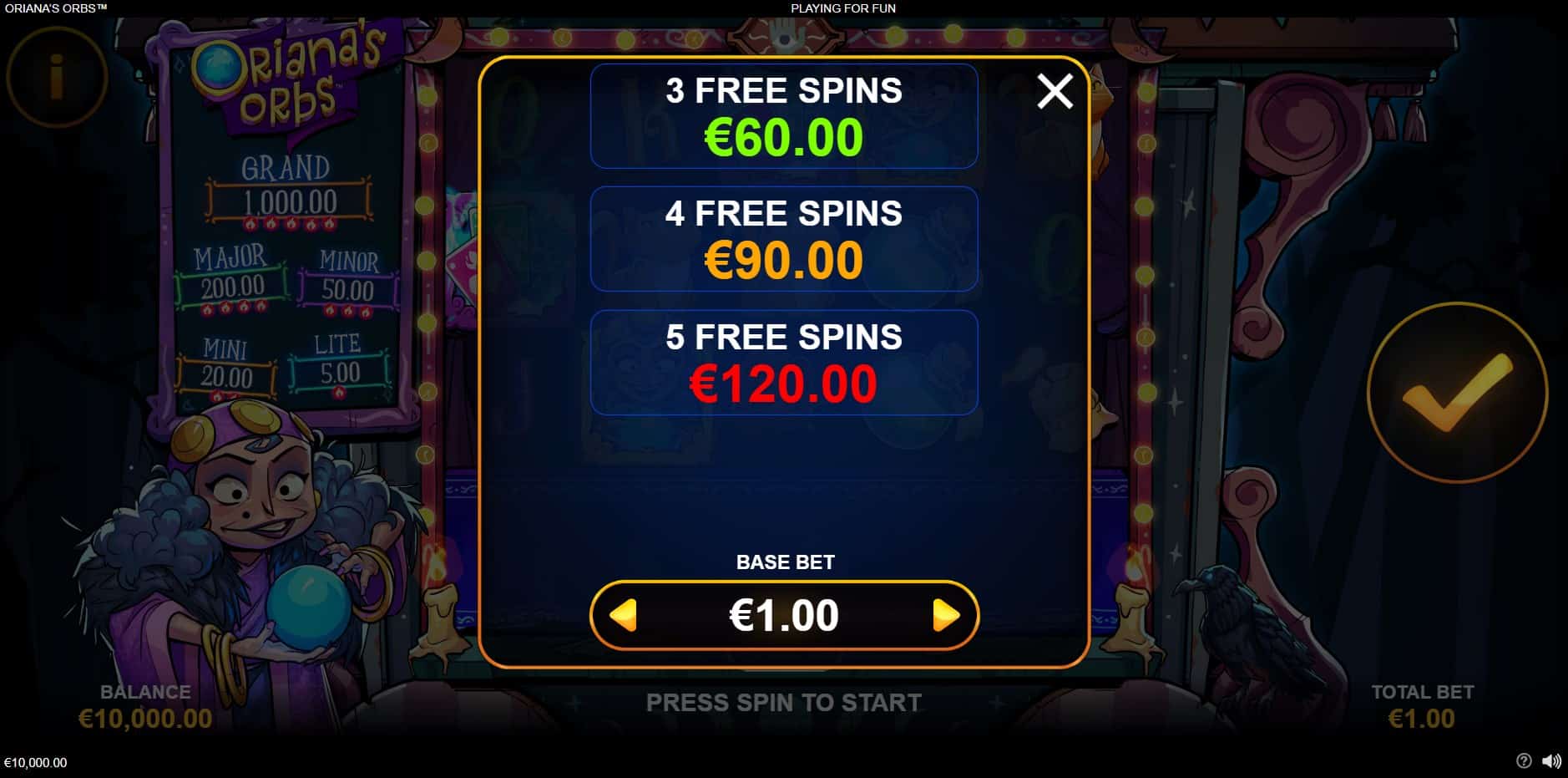 Oriana's Orbs slot
