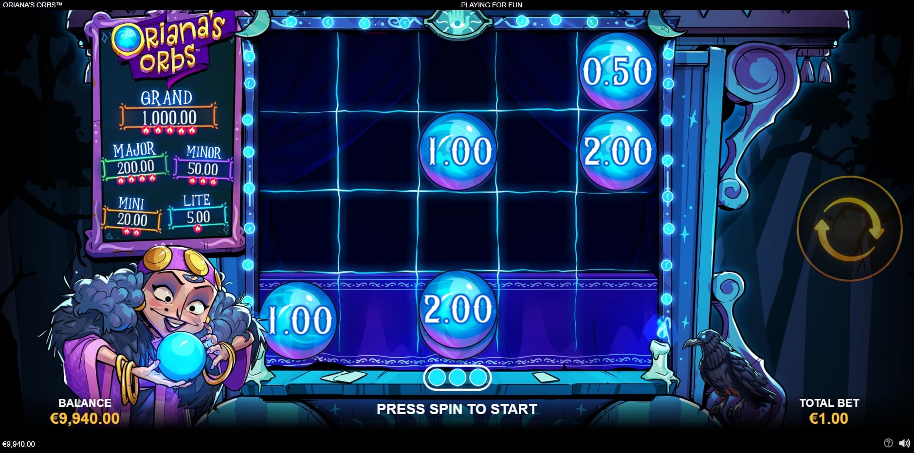 Oriana's Orbs slot