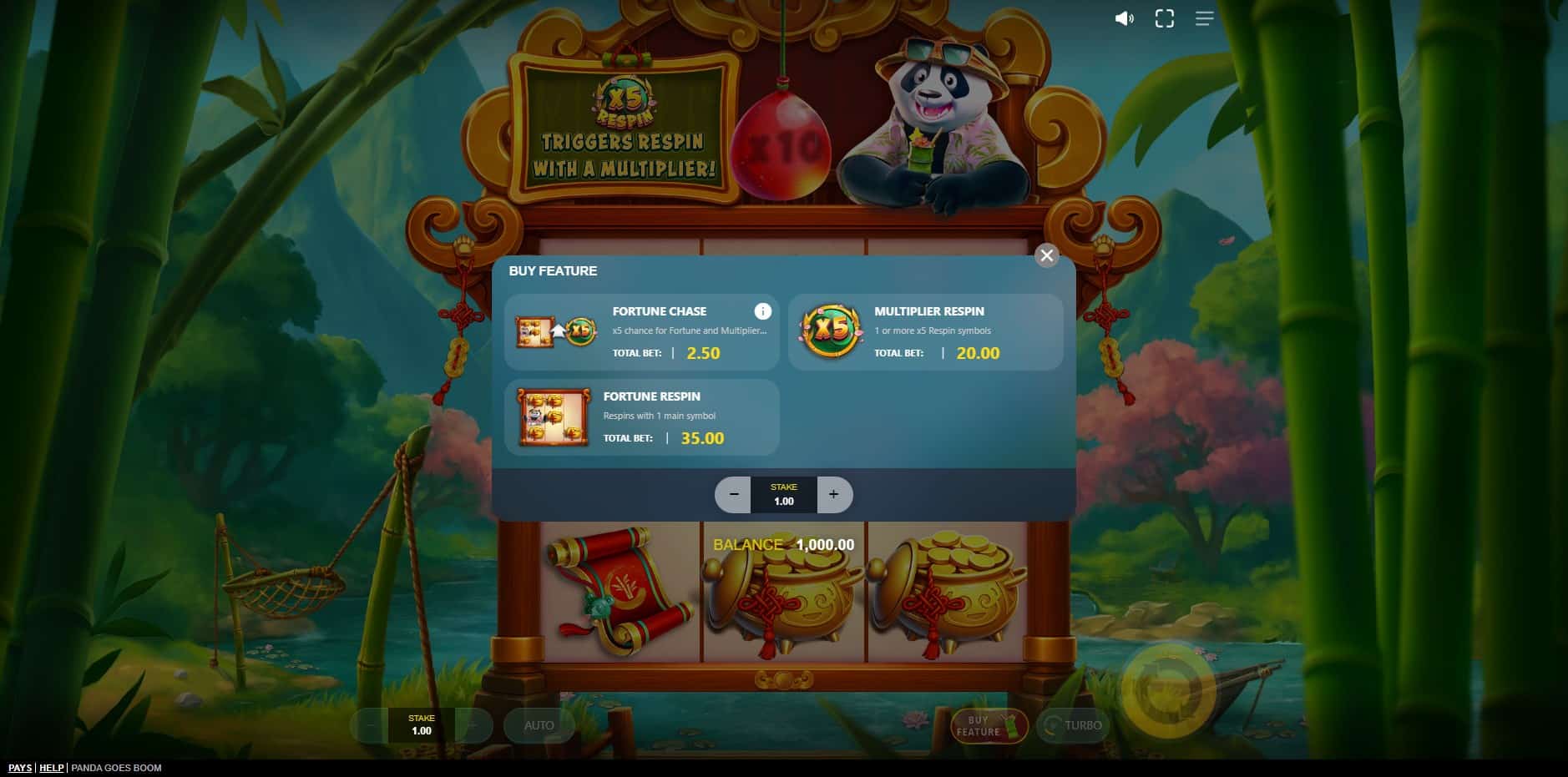 Panda Goes Boom slot