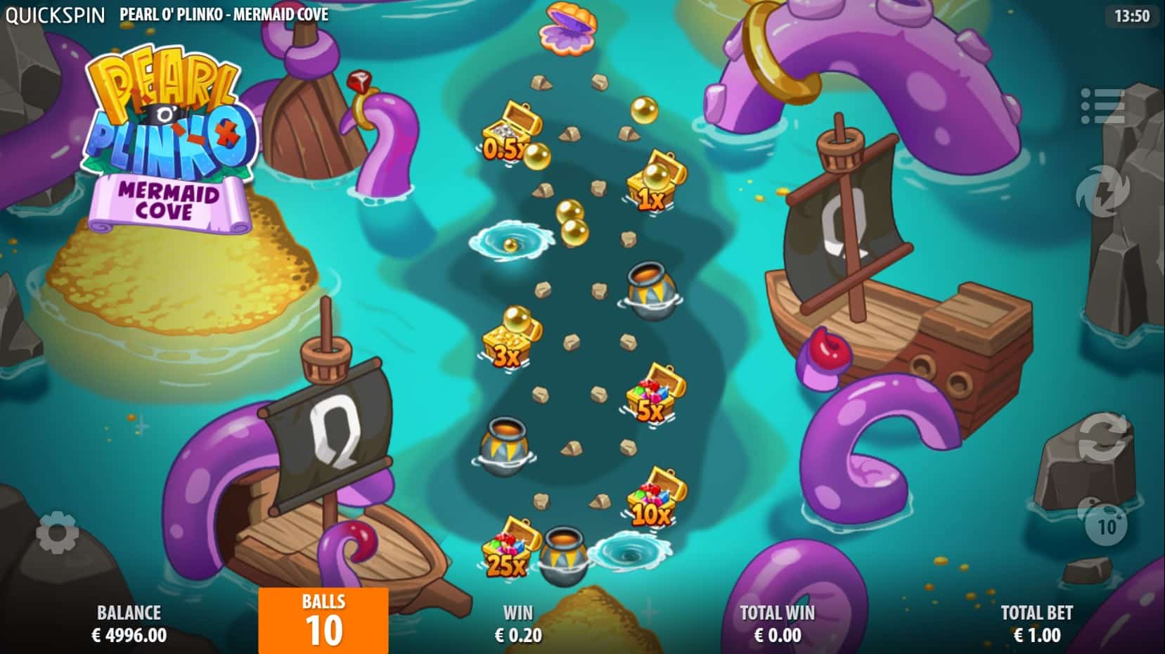 Pearl O' Plinko Mermaid Cove slot