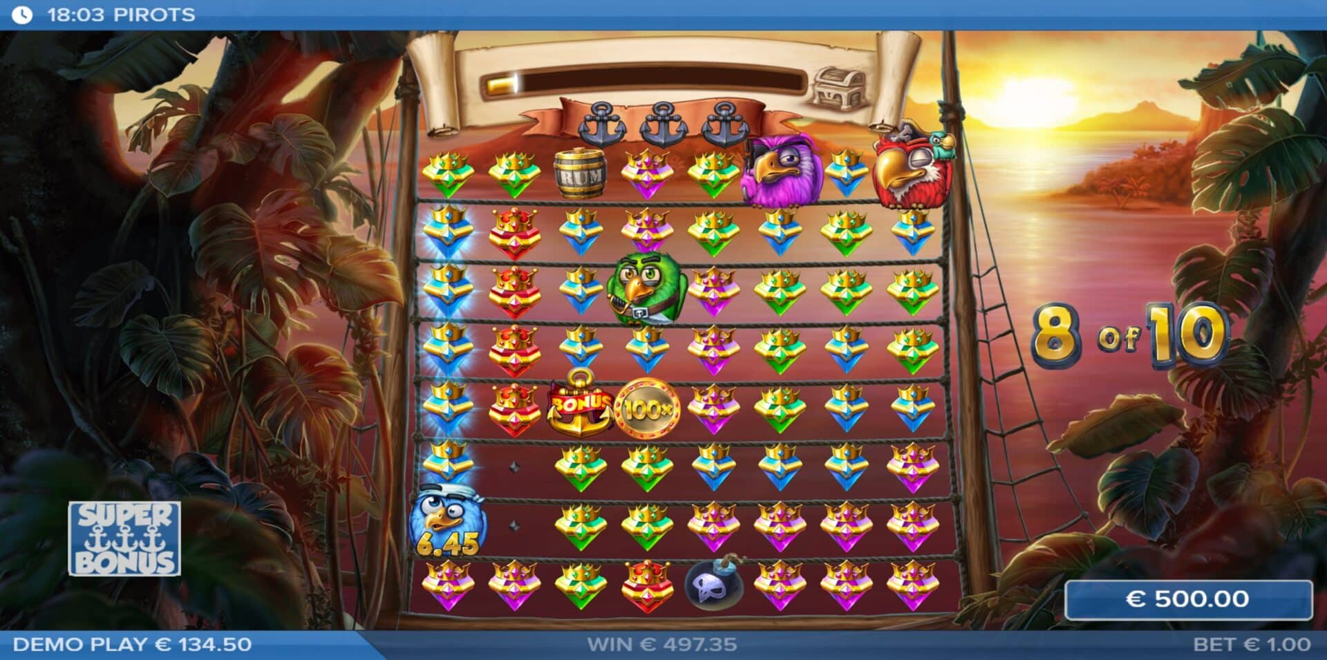Pirots Slot - Super Bonus