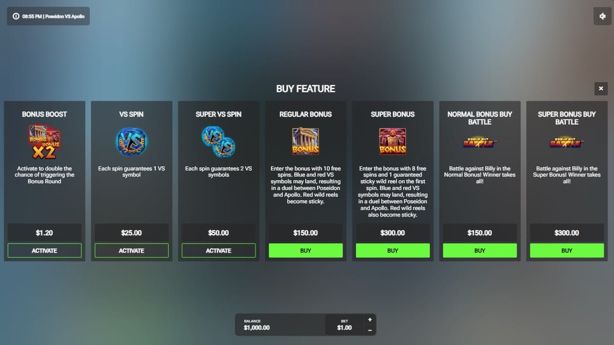 Poseidon VS Apollo slot