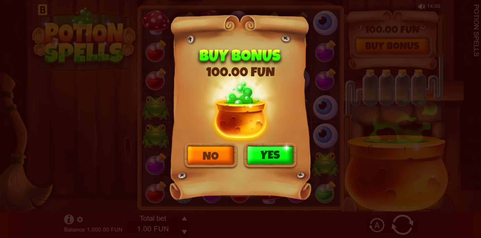 Potion Spells slot