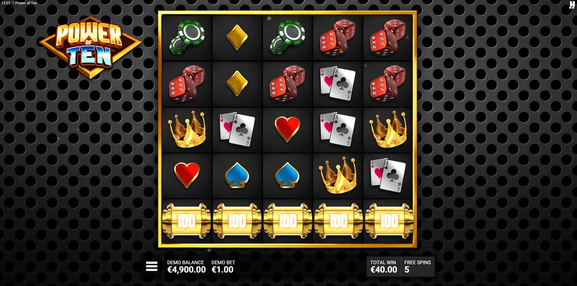 Power of Ten slot