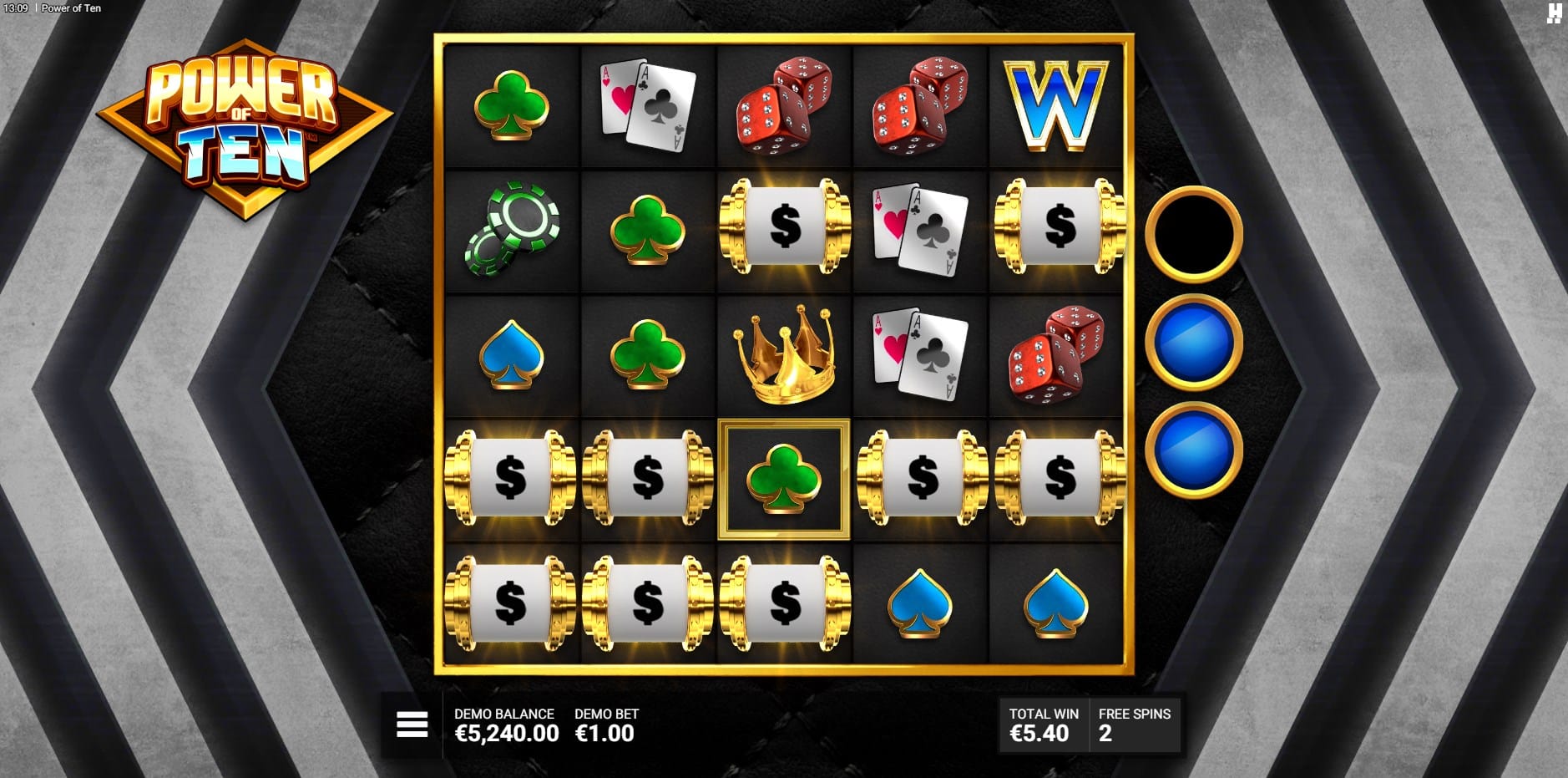 Power of Ten slot
