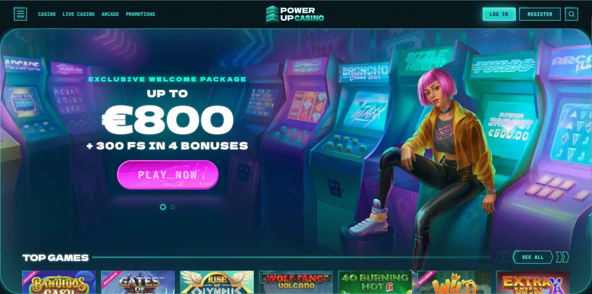 PowerUp Casino Website