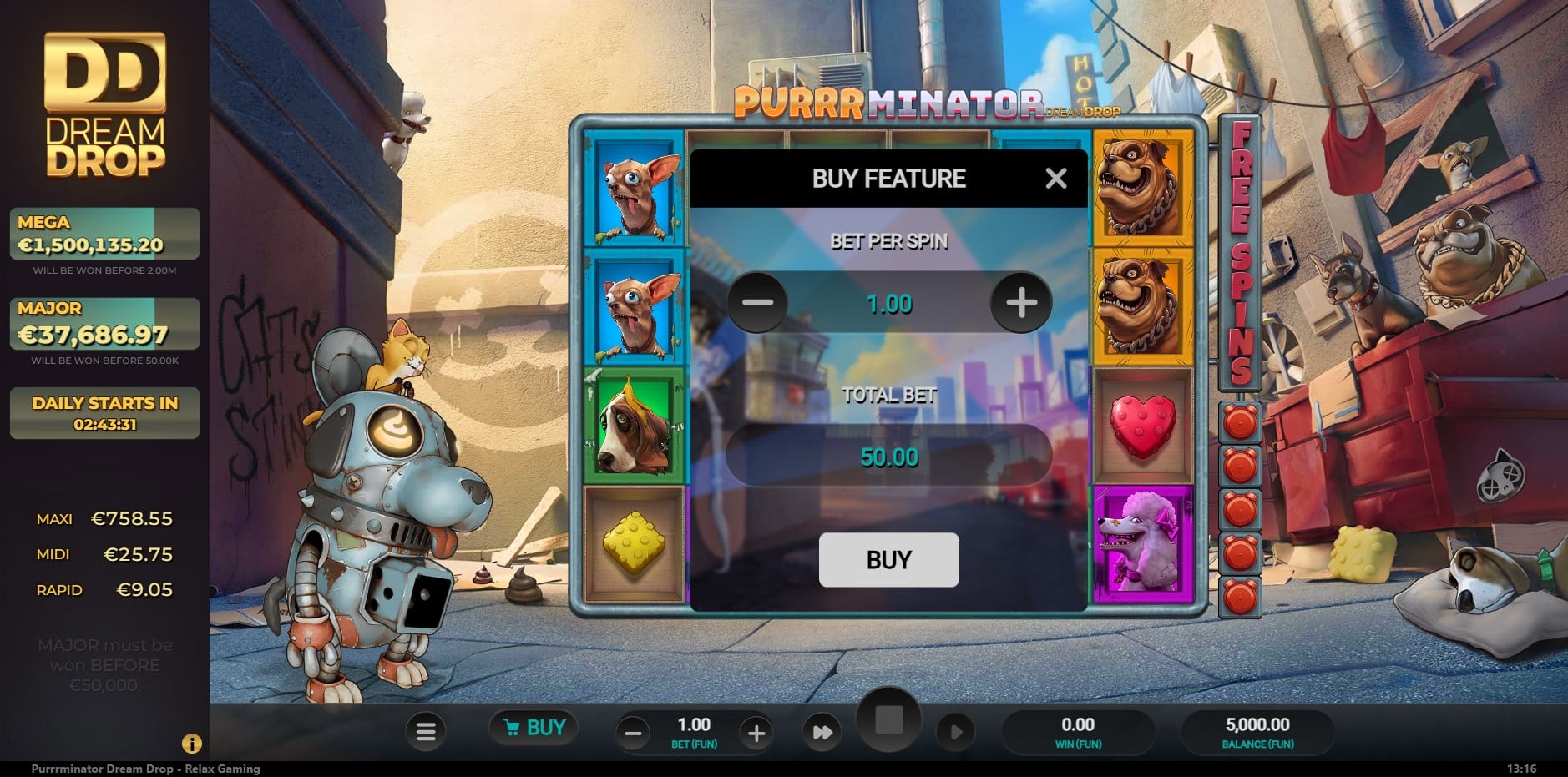 Purrrminator Dream Drop slot