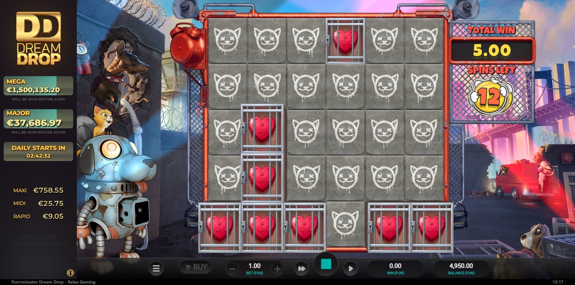 Purrrminator Dream Drop slot
