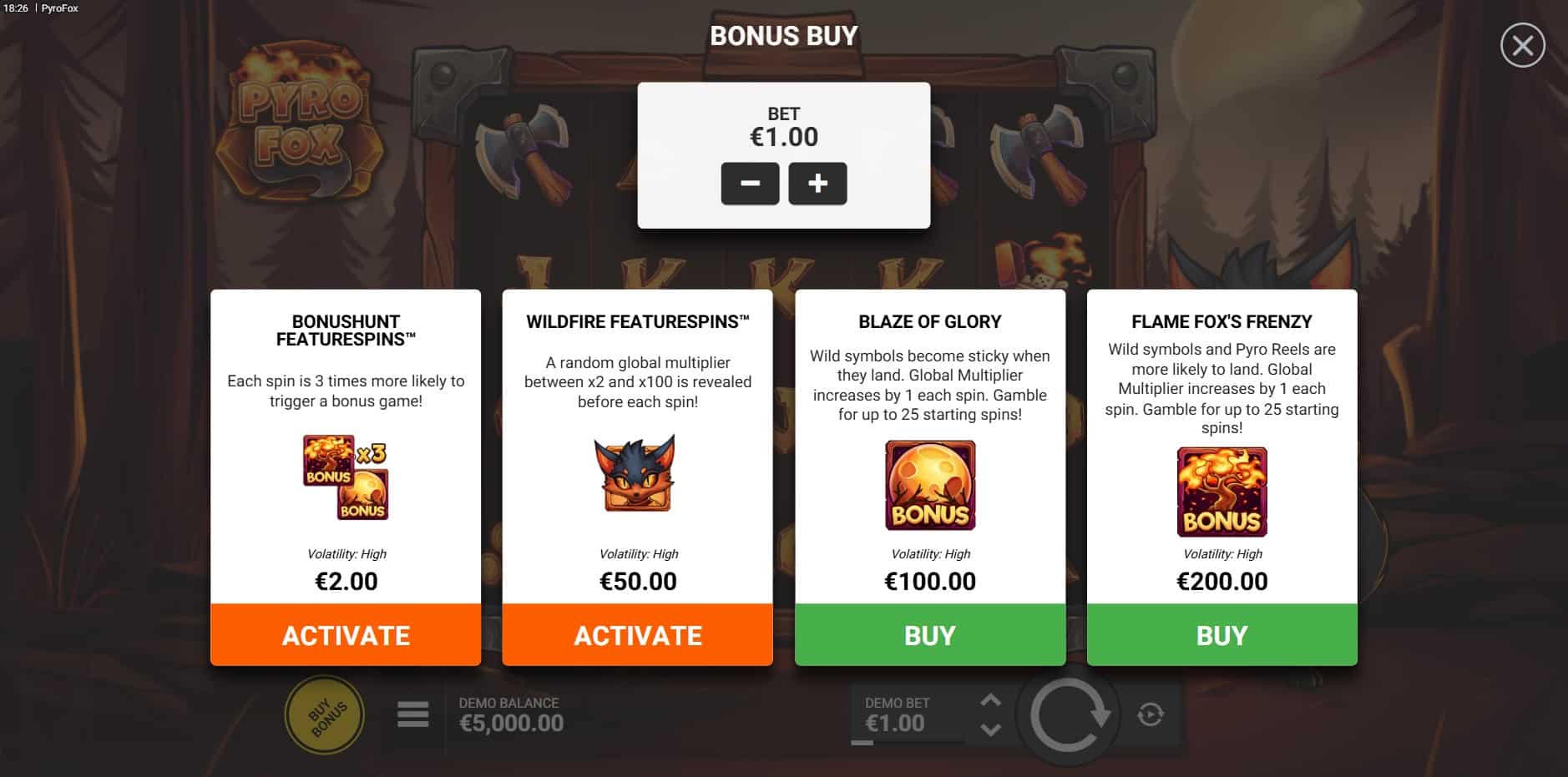 Pyrofox slot