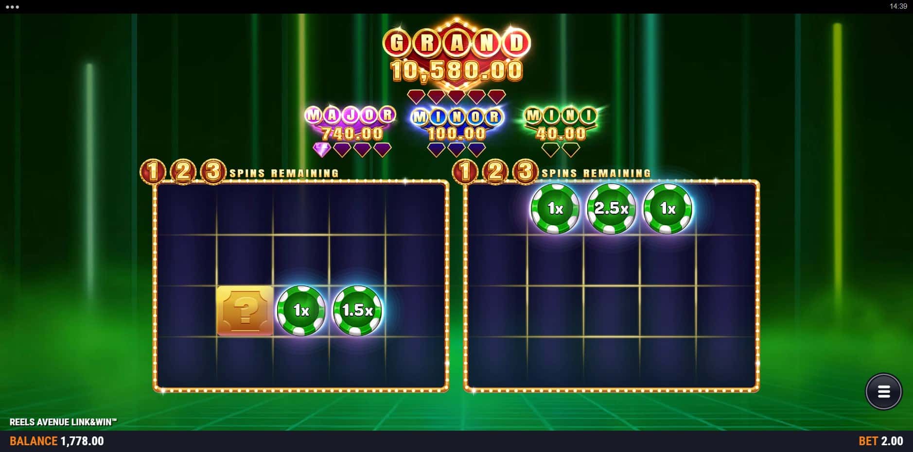 Reels Avenue Link & Win slot