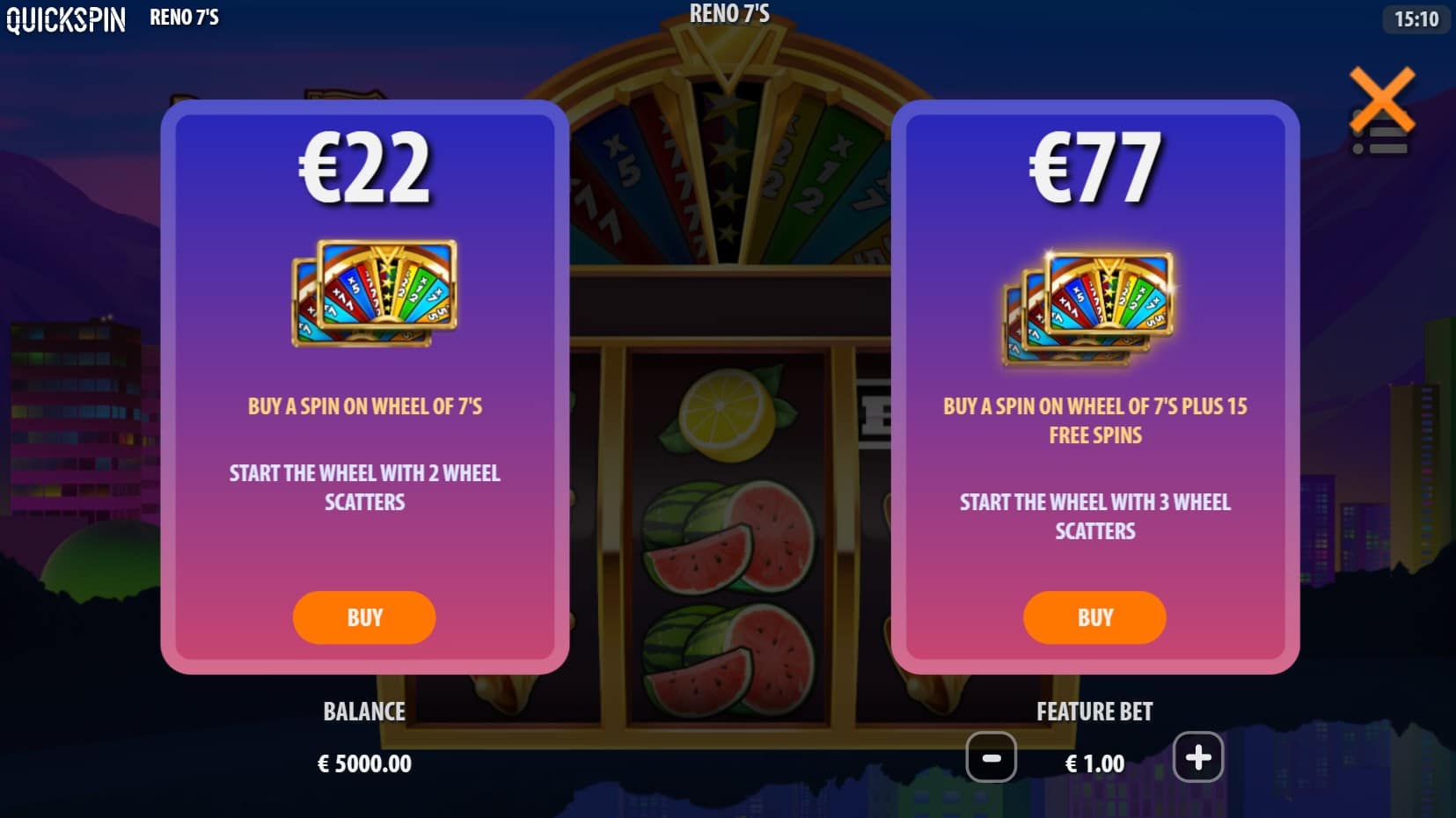 Reno 7's slot