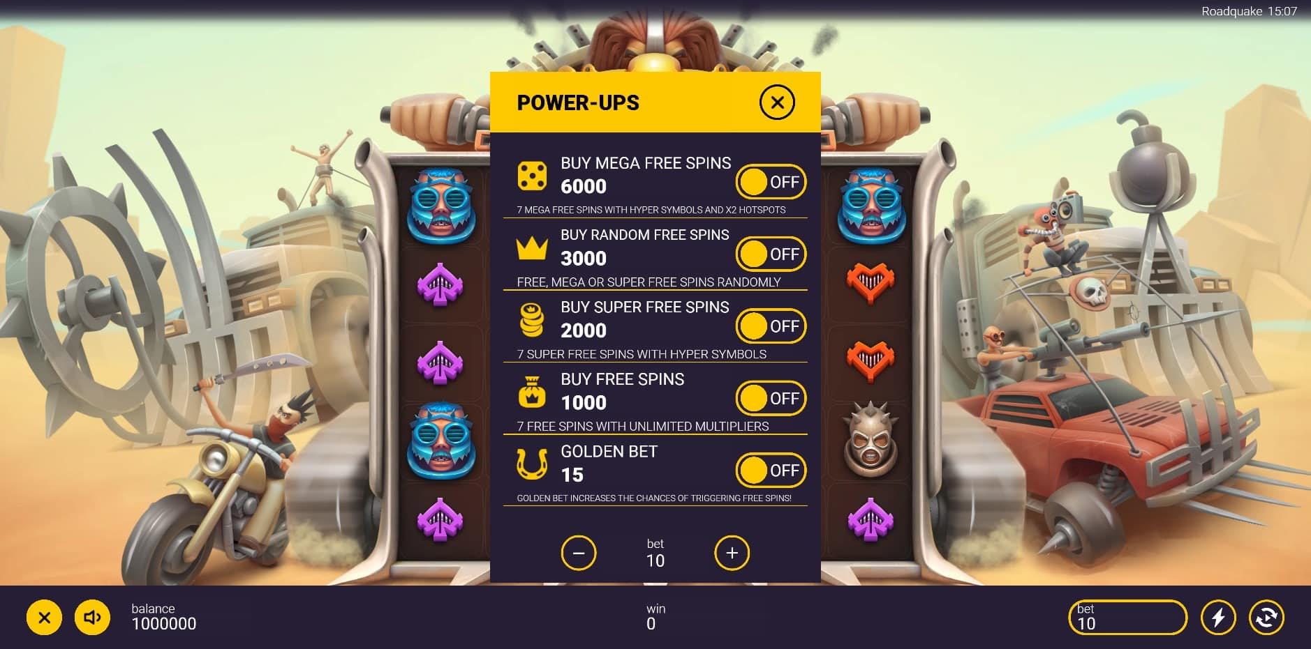 Roadquake slot