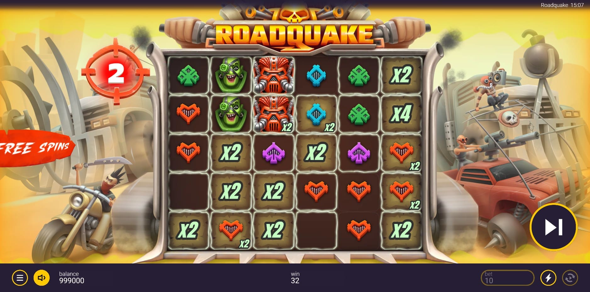 Roadquake slot