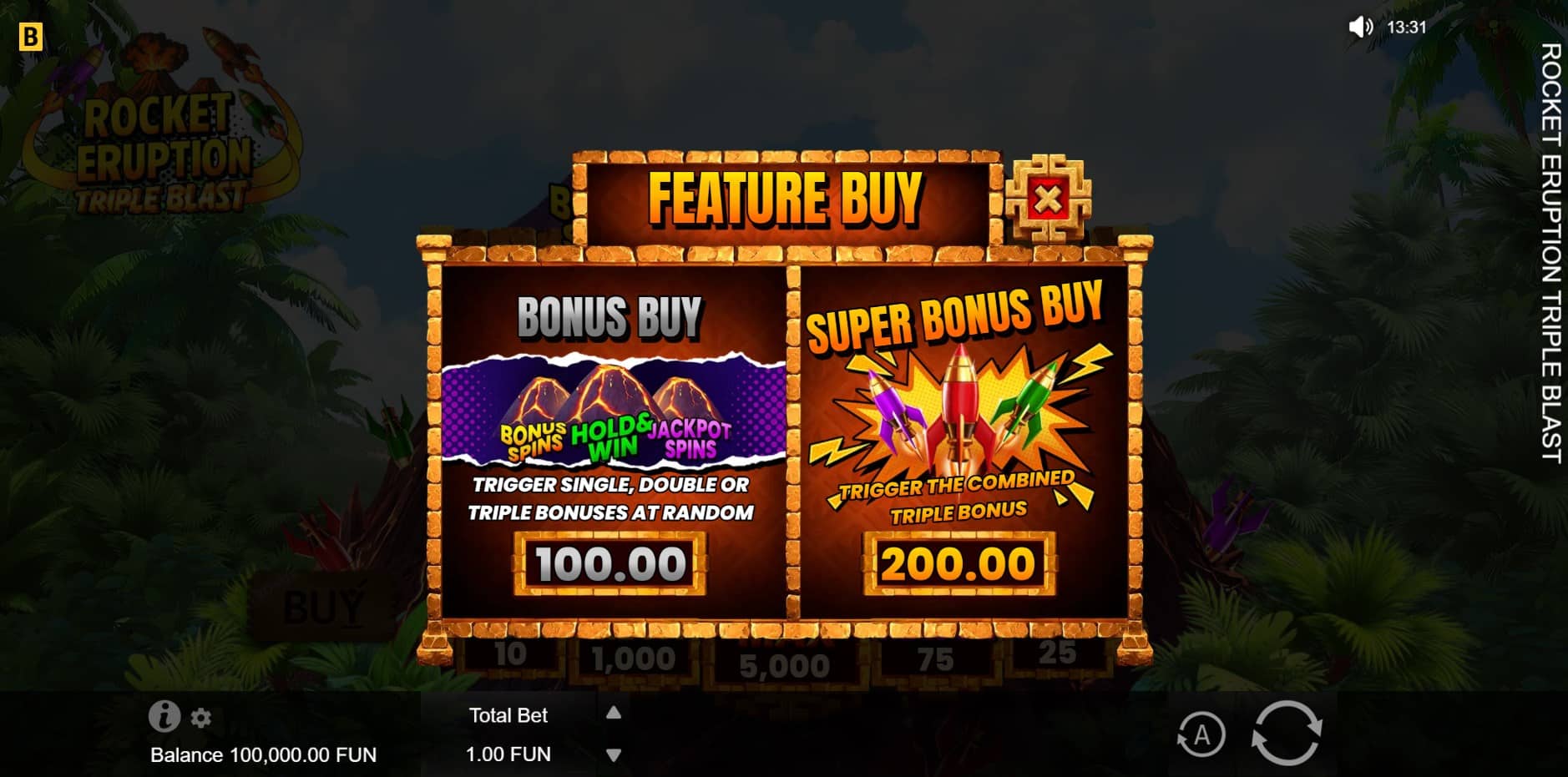 Rocket Eruption Triple Blast slot