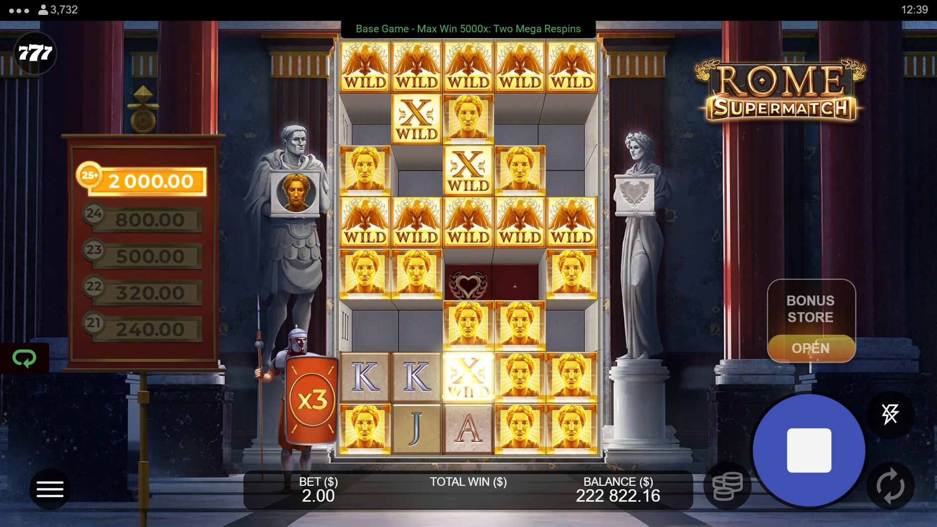 Rome Supermatch Slot - Mega Respin