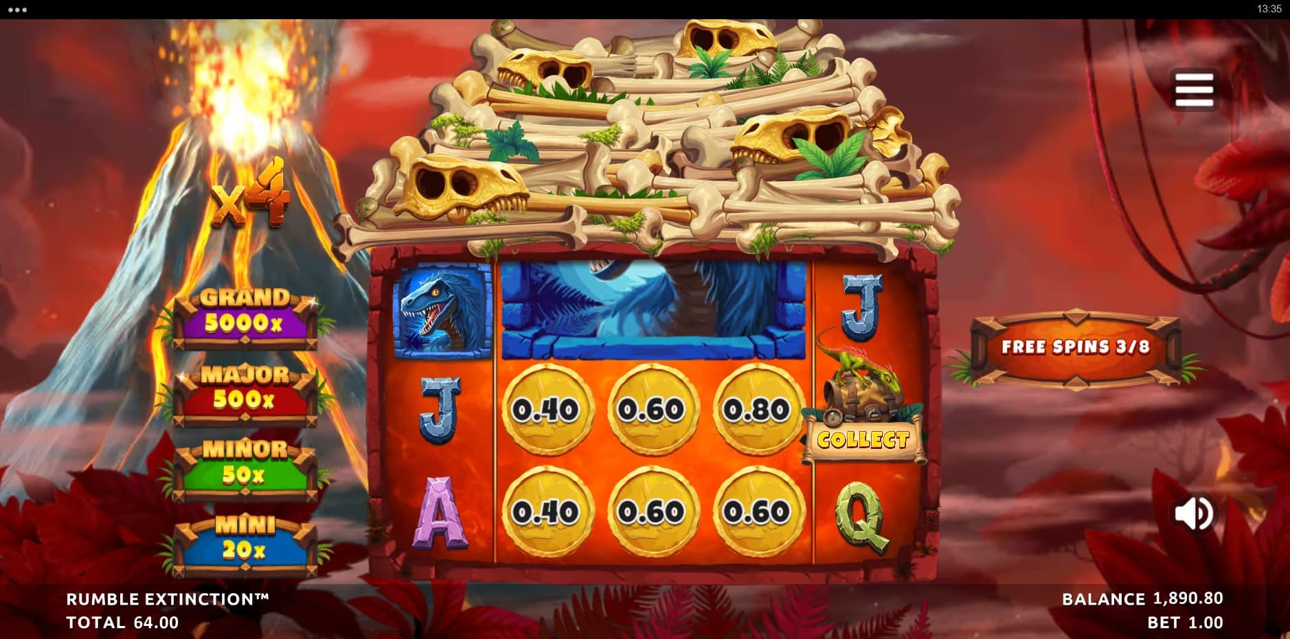 Rumble Extinction slot