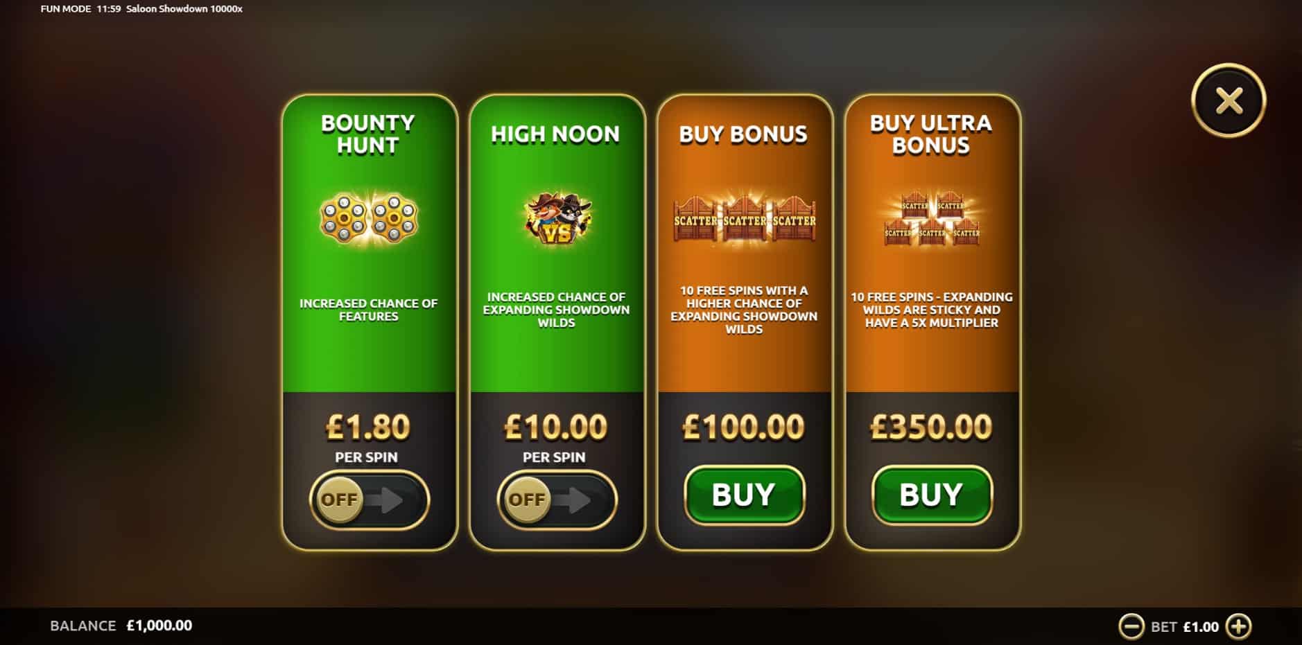 Saloon Showdown 10,000x slot