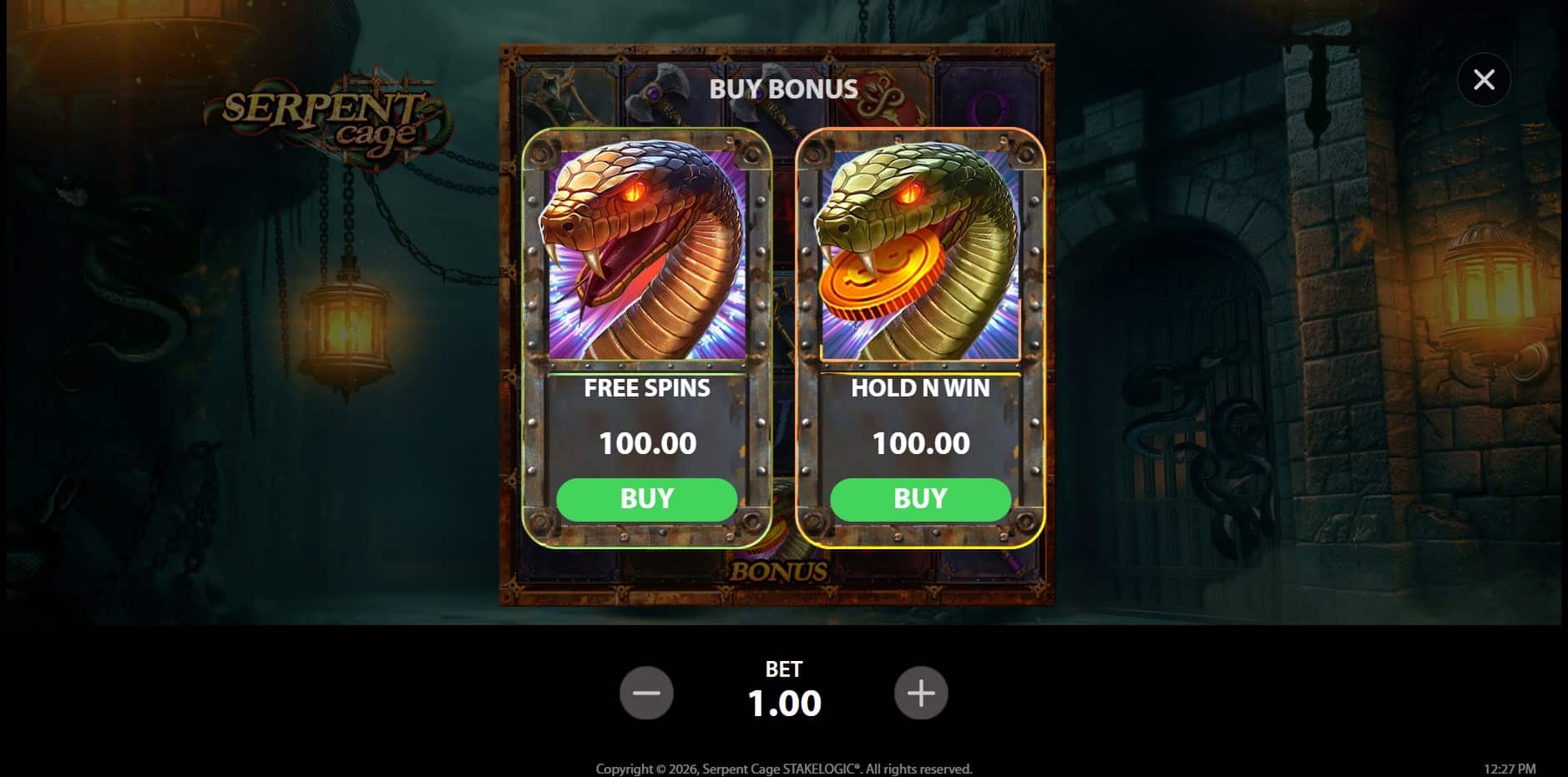 Serpent Cage slot
