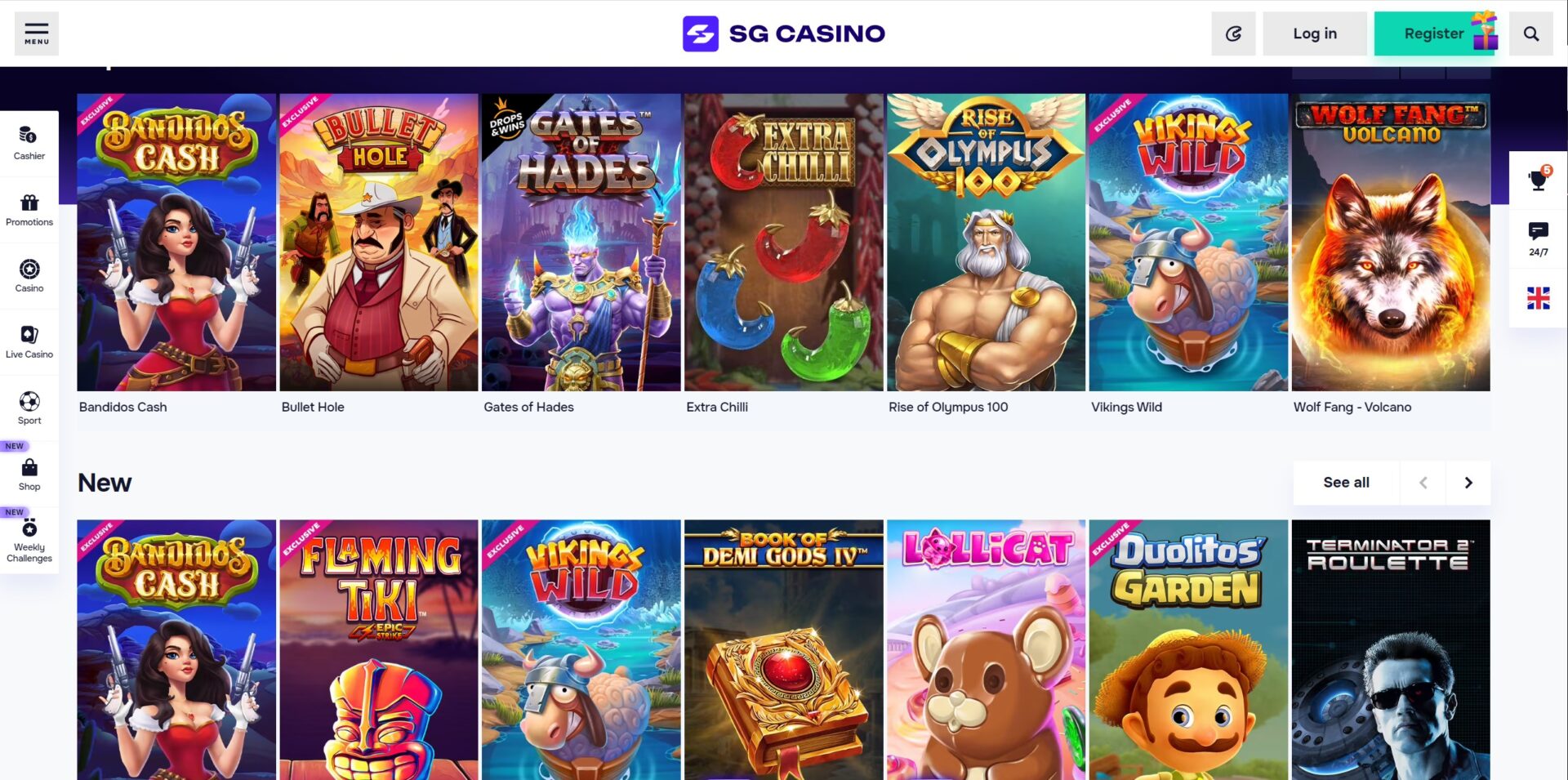 SG Casino Website