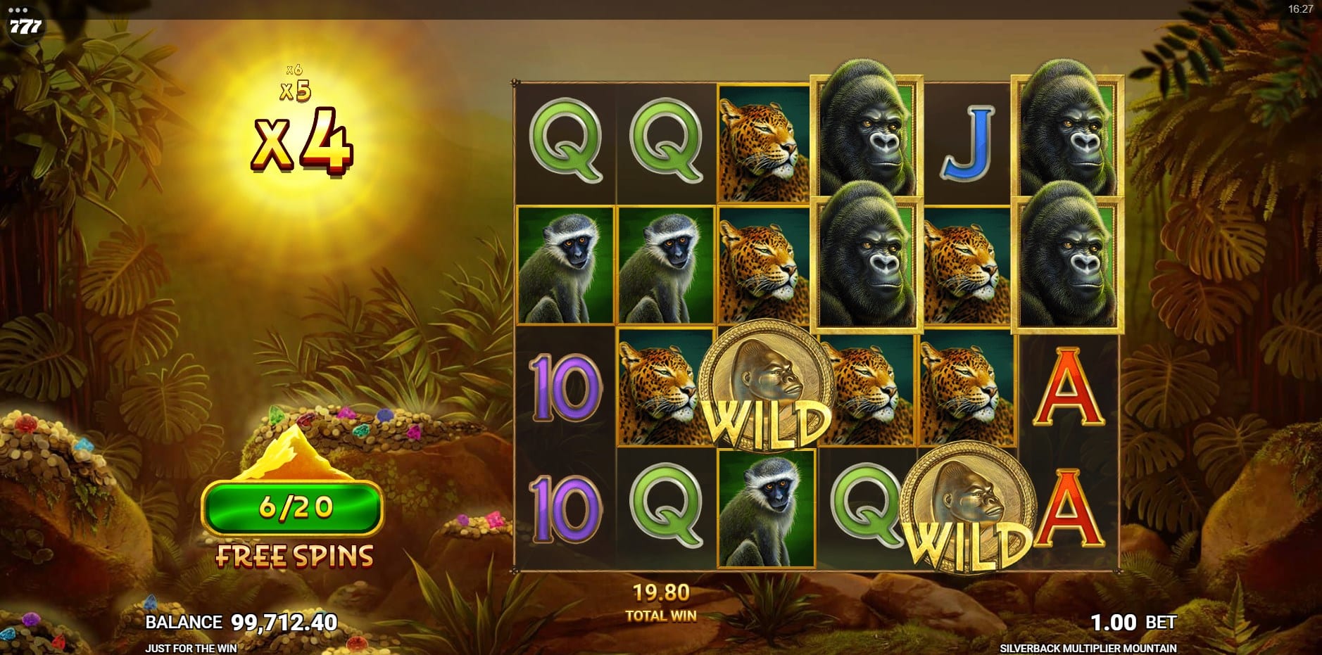 Silverback Multiplier Mountain slot